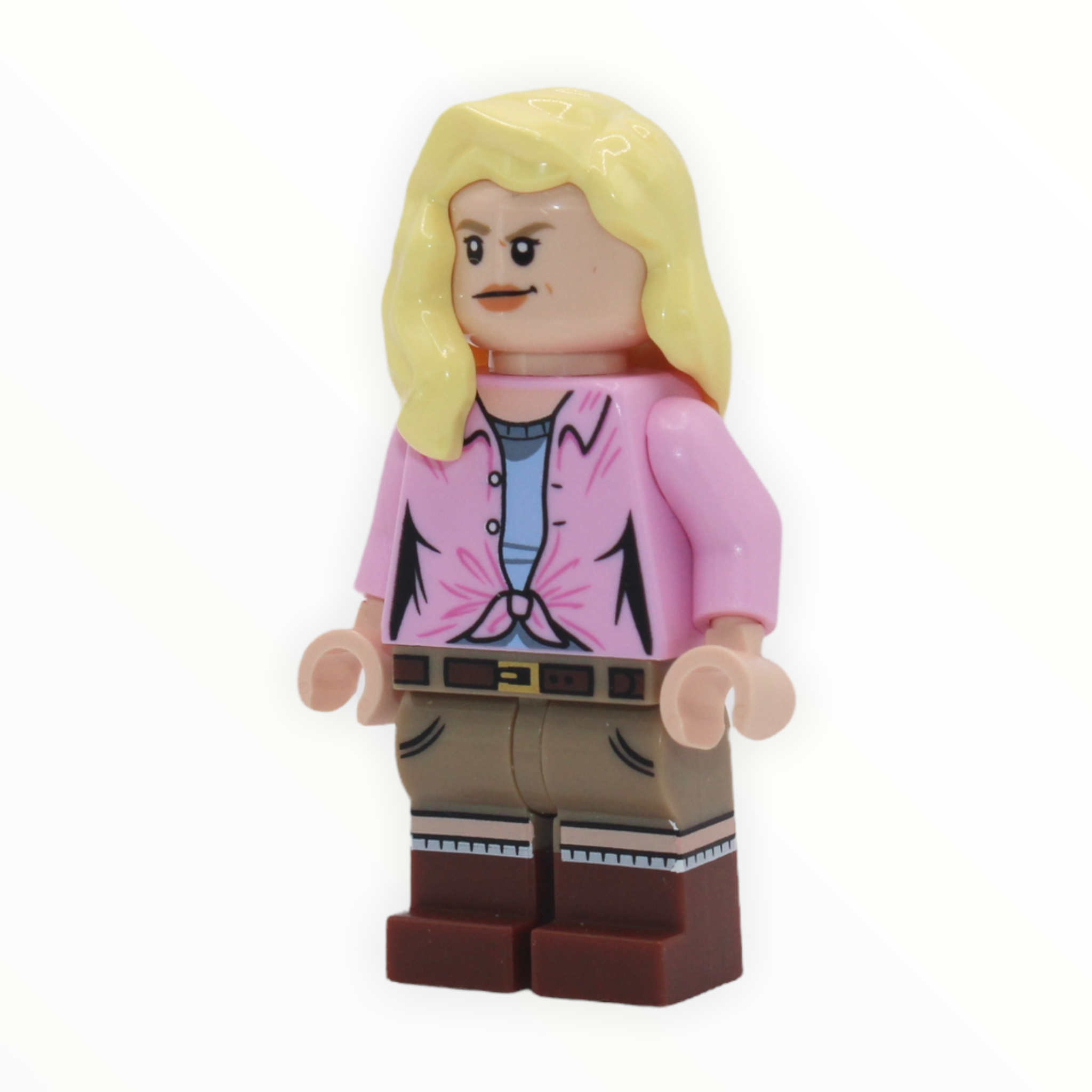 Dr. Ellie Sattler (pink shirt, hair over shoulder, 2018)