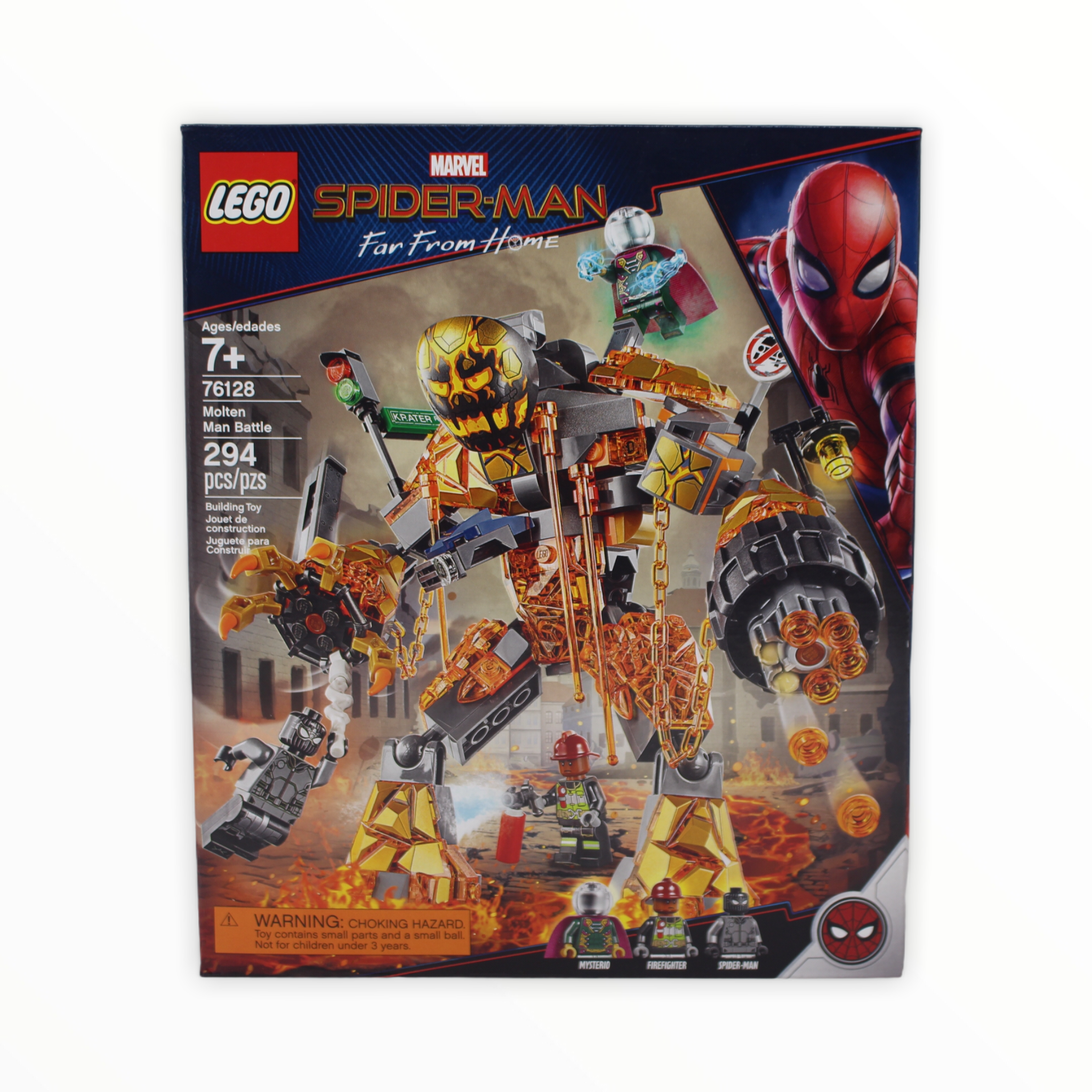 Retired Set 76128 Spider-Man: Far From Home Molten Man Battle