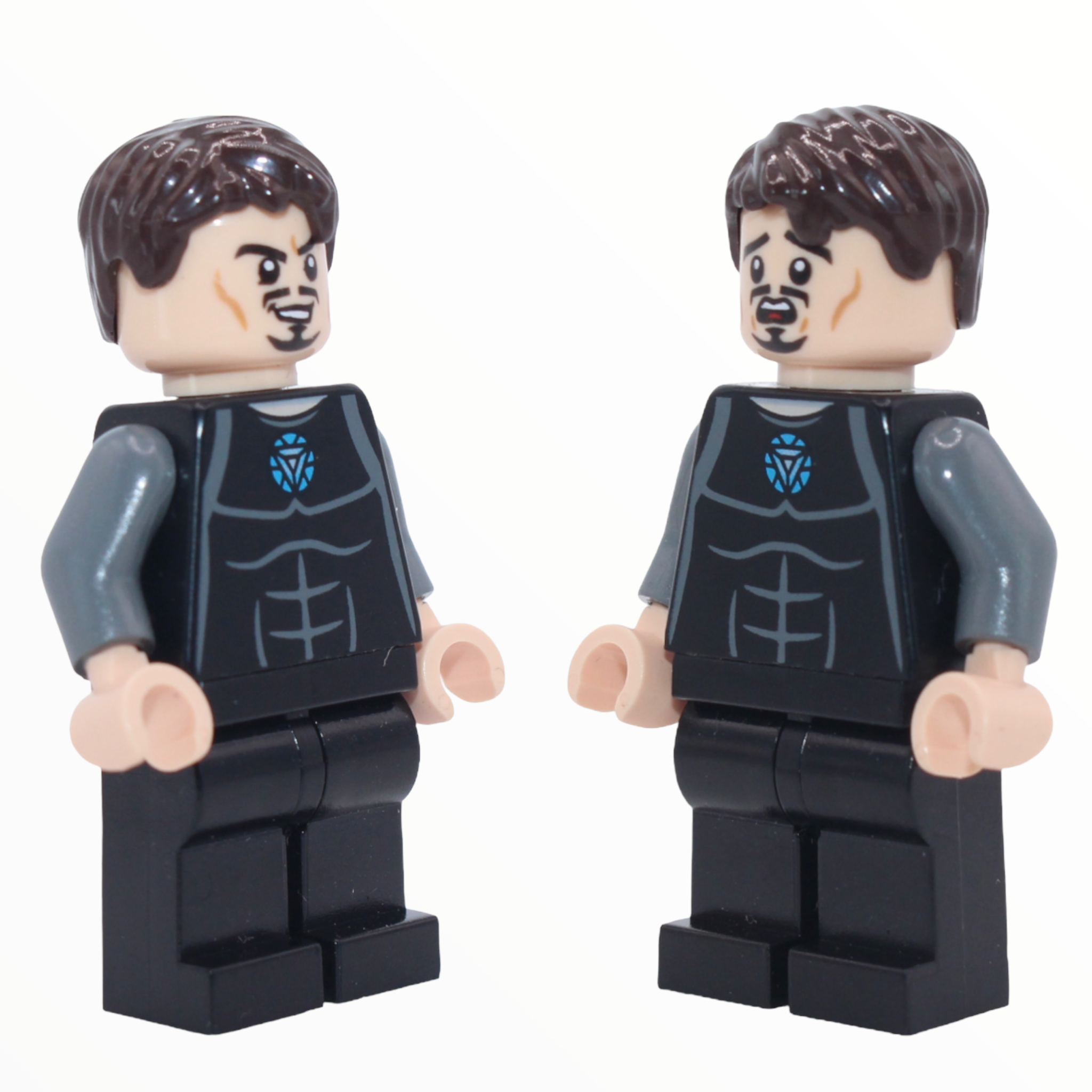 Tony Stark (black torso, dark bluish gray arms, 2013)