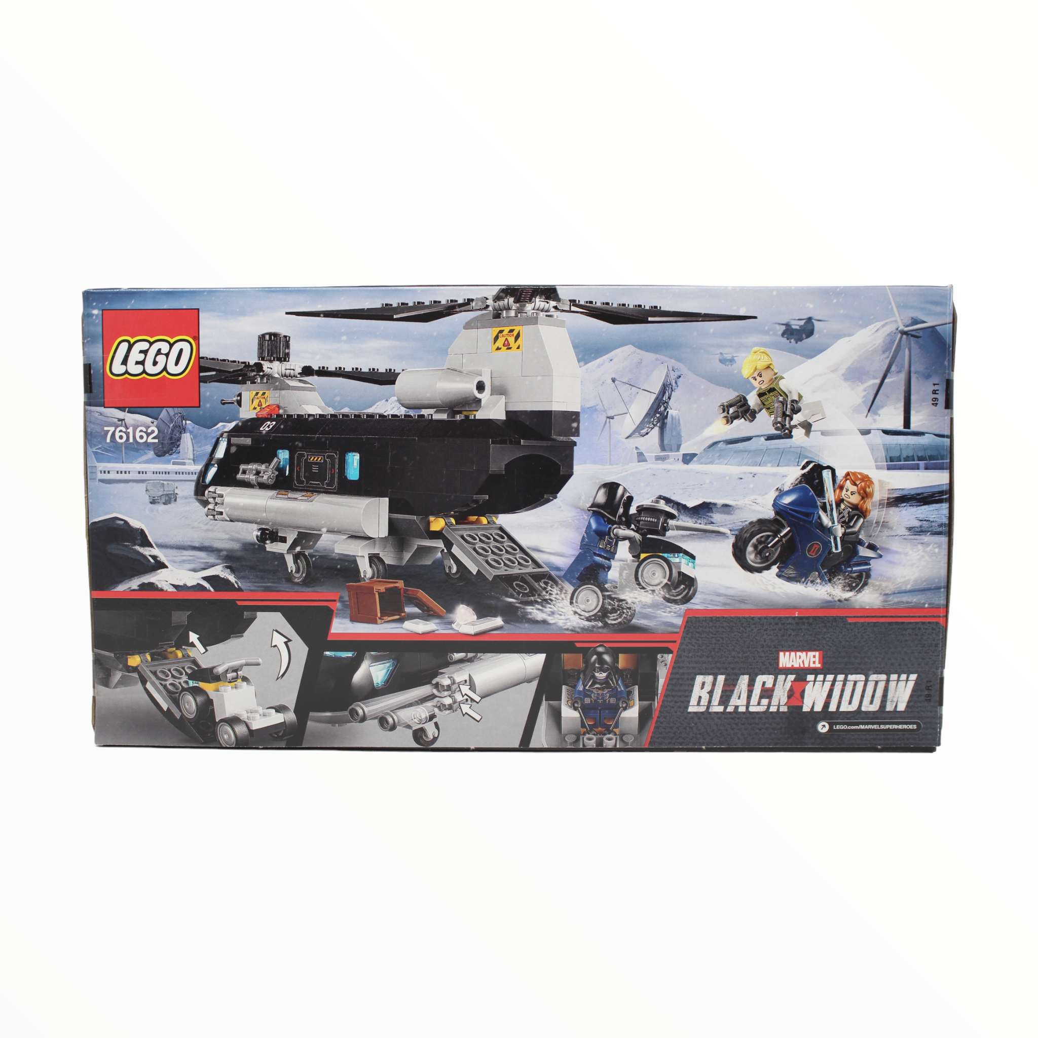 Retired Set 76162 Marvel Black Widow’s Helicopter Chase
