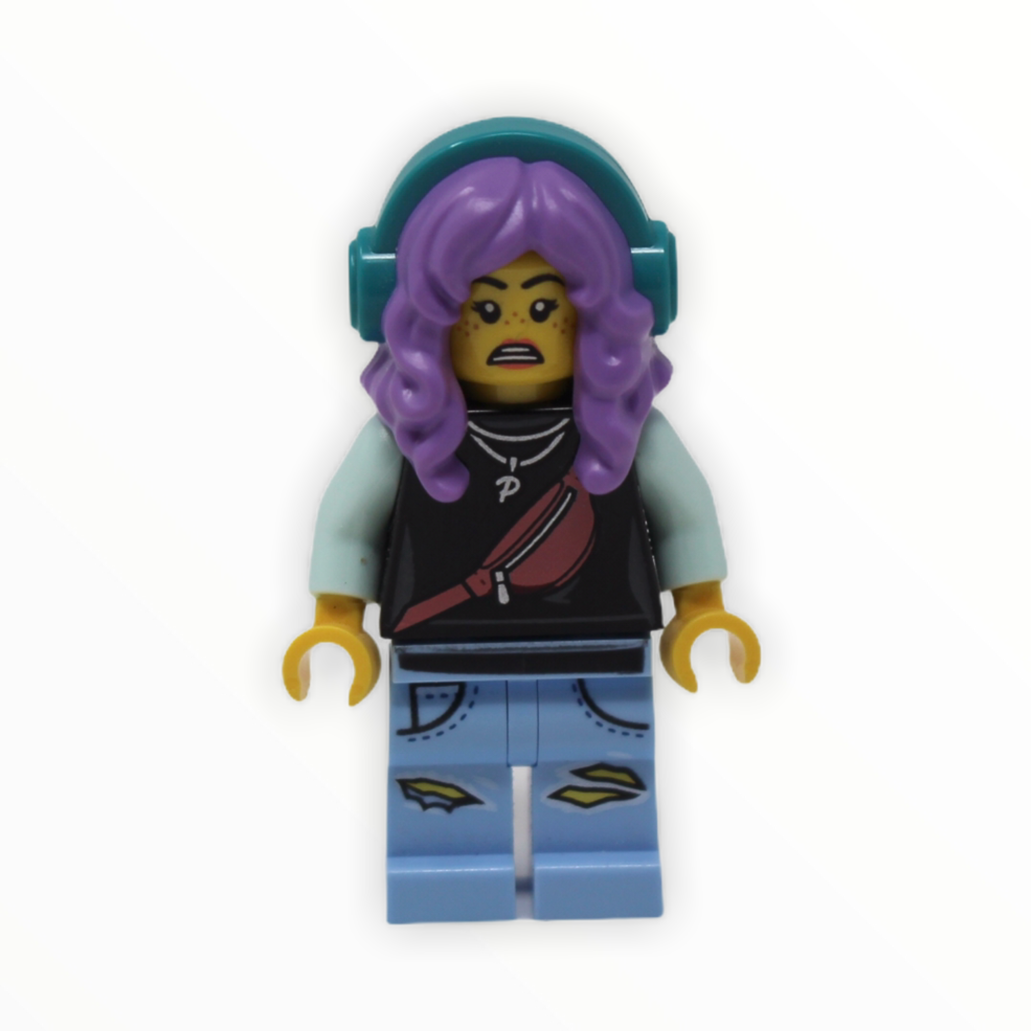 Parker L. Jackson (black top, headphones, open mouth smile/ scared)