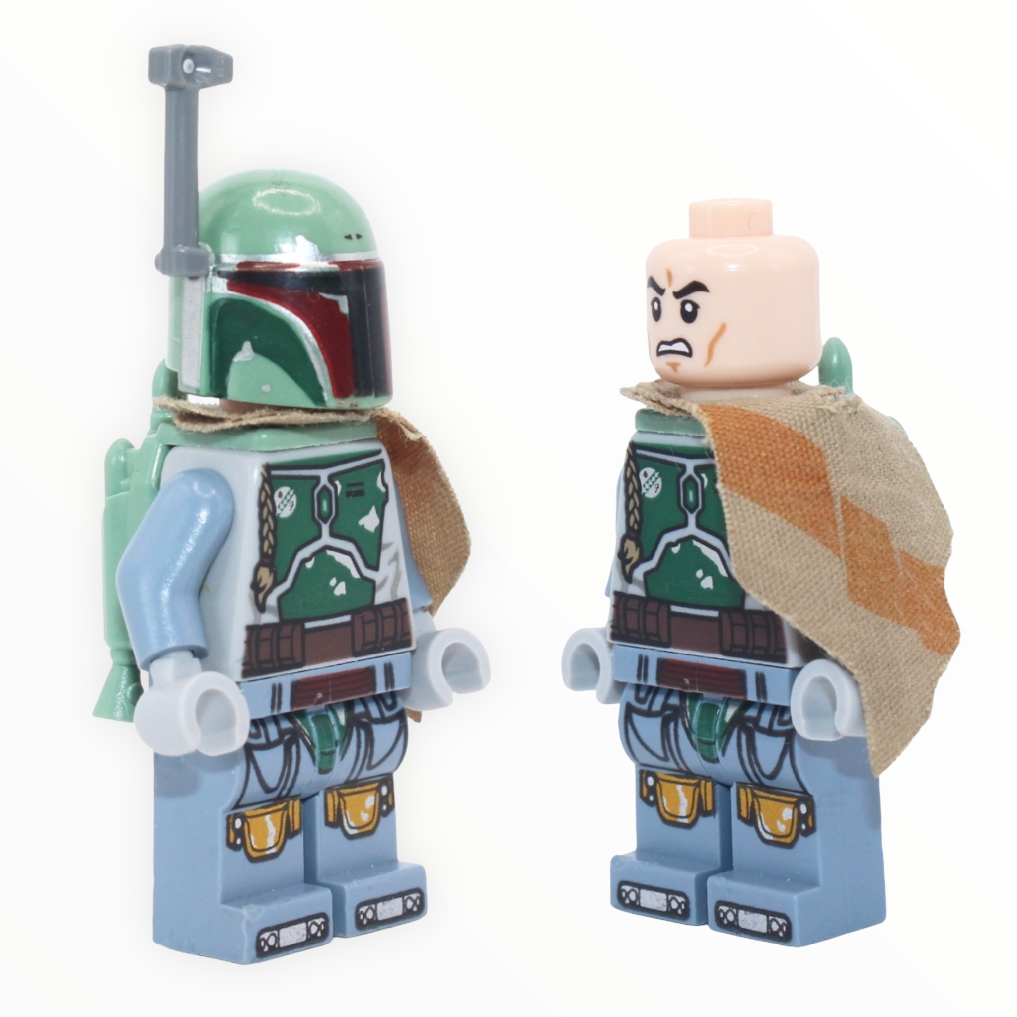 Boba Fett (orange stripe cape, Clone head, light bluish gray hands, 2016)