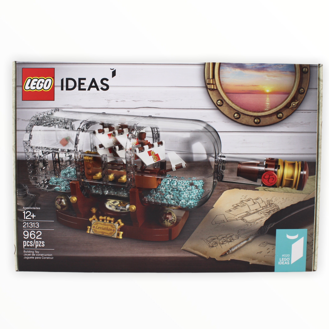 Lego ship in top a bottle set
