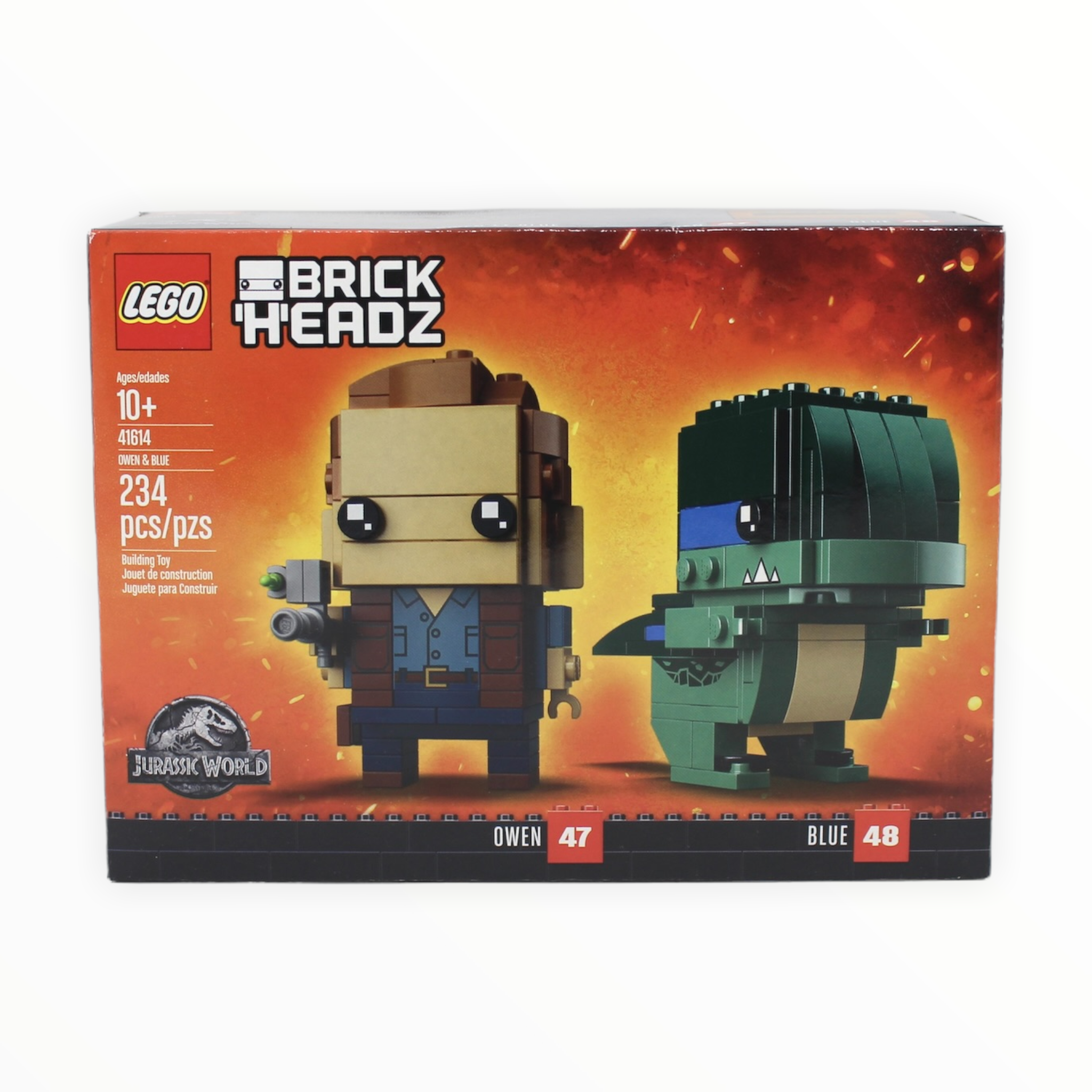 Retired Set 41614 Jurassic World BrickHeadz Owen & Blue