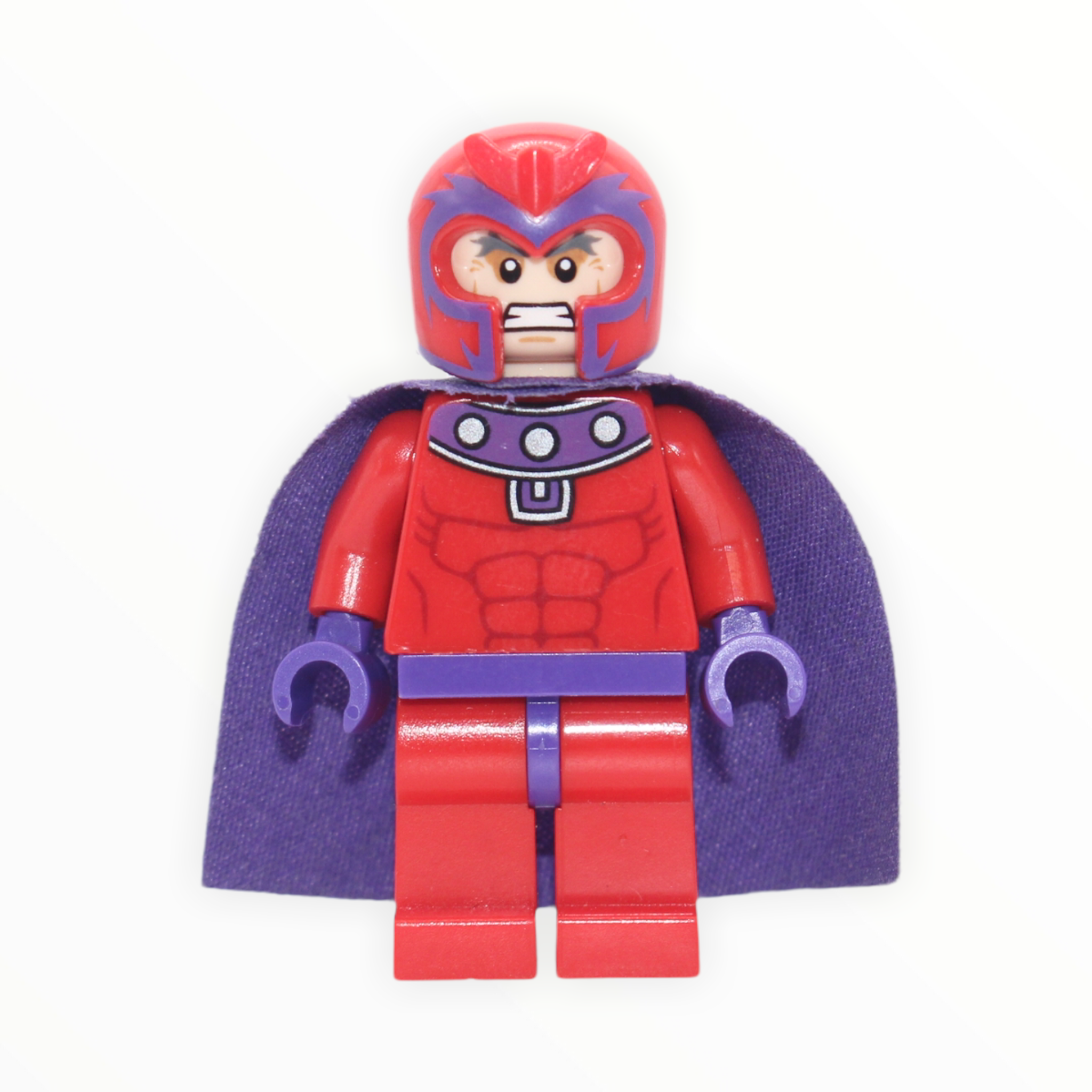 Magneto (red outfit, dark purple cape, helmet, 2012)