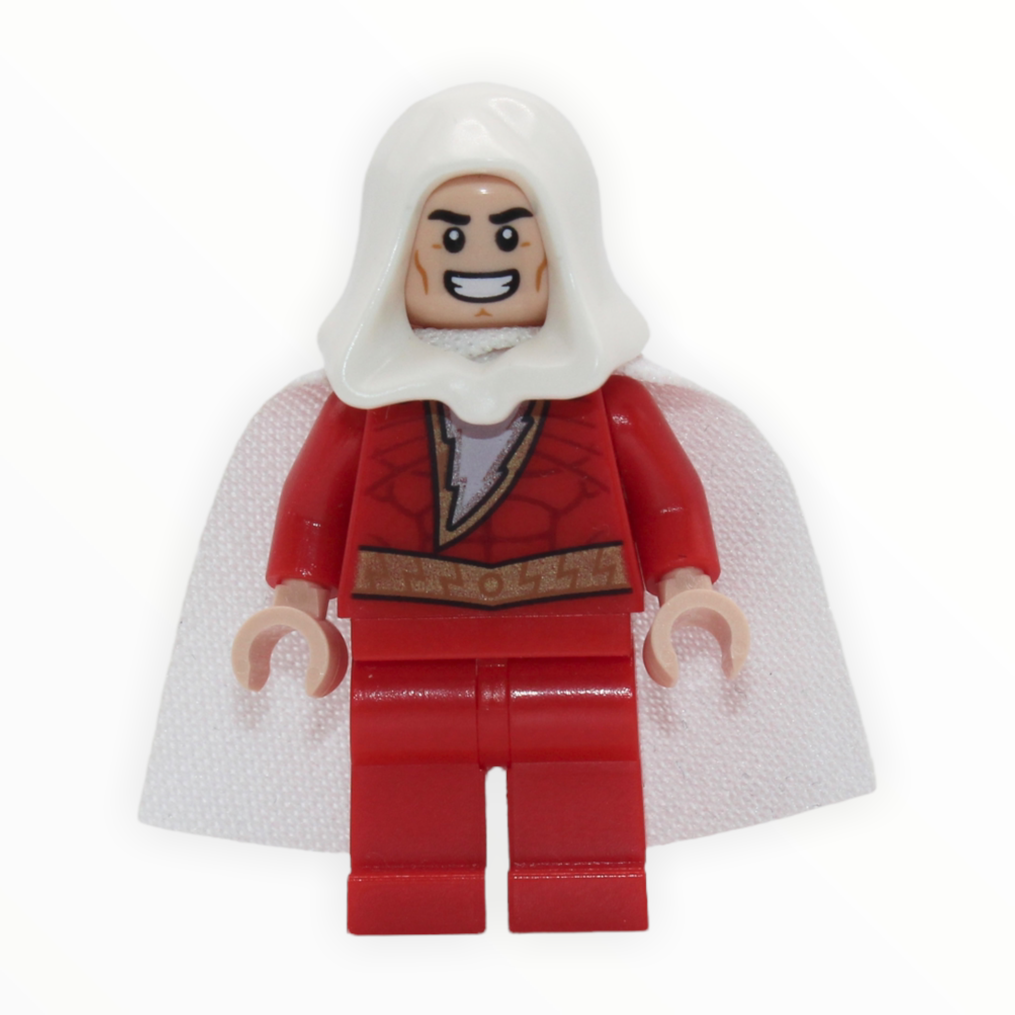 Shazam (white hood, spongy cape)