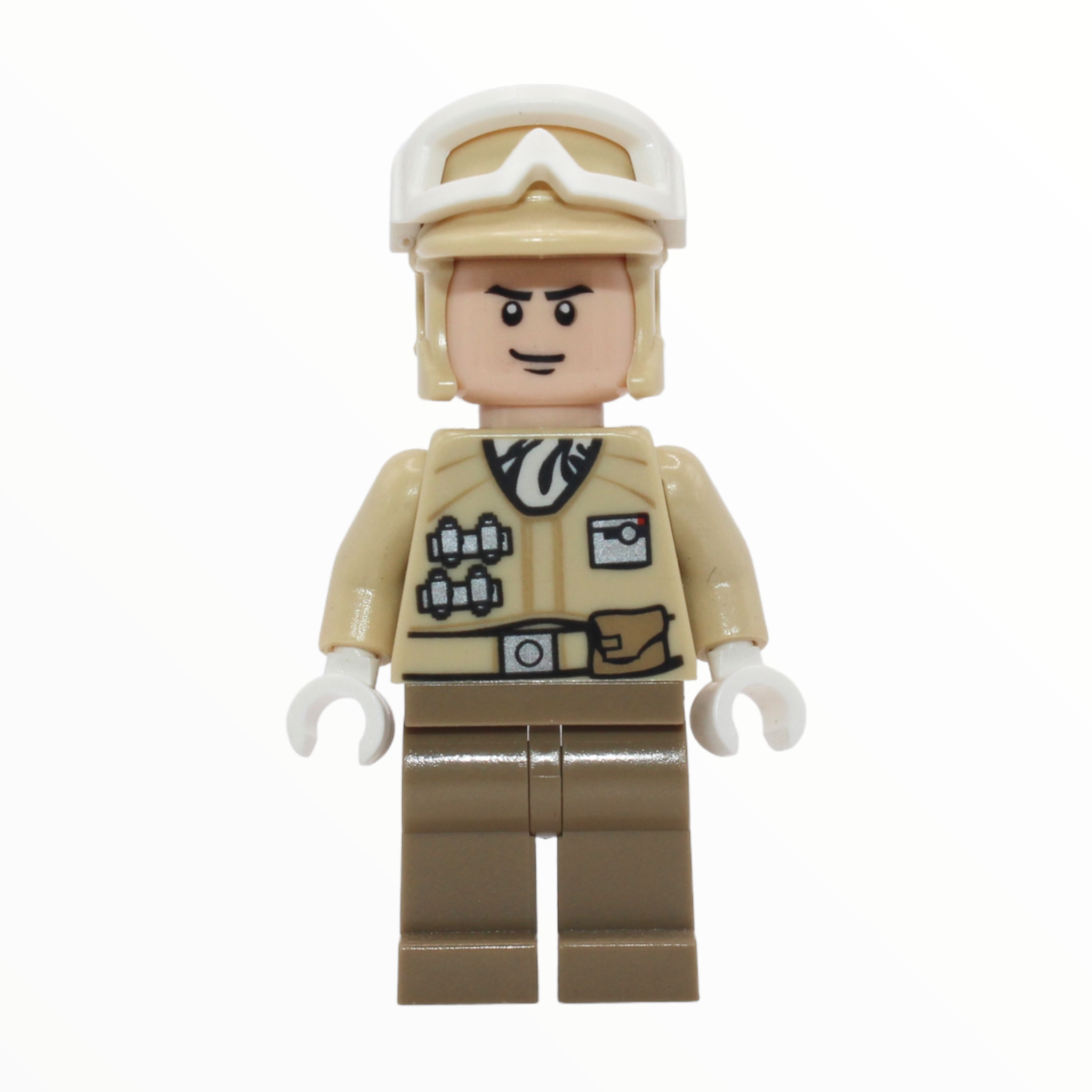 Hoth Rebel Trooper (tan uniform, smile, black chin dimple, 2010)