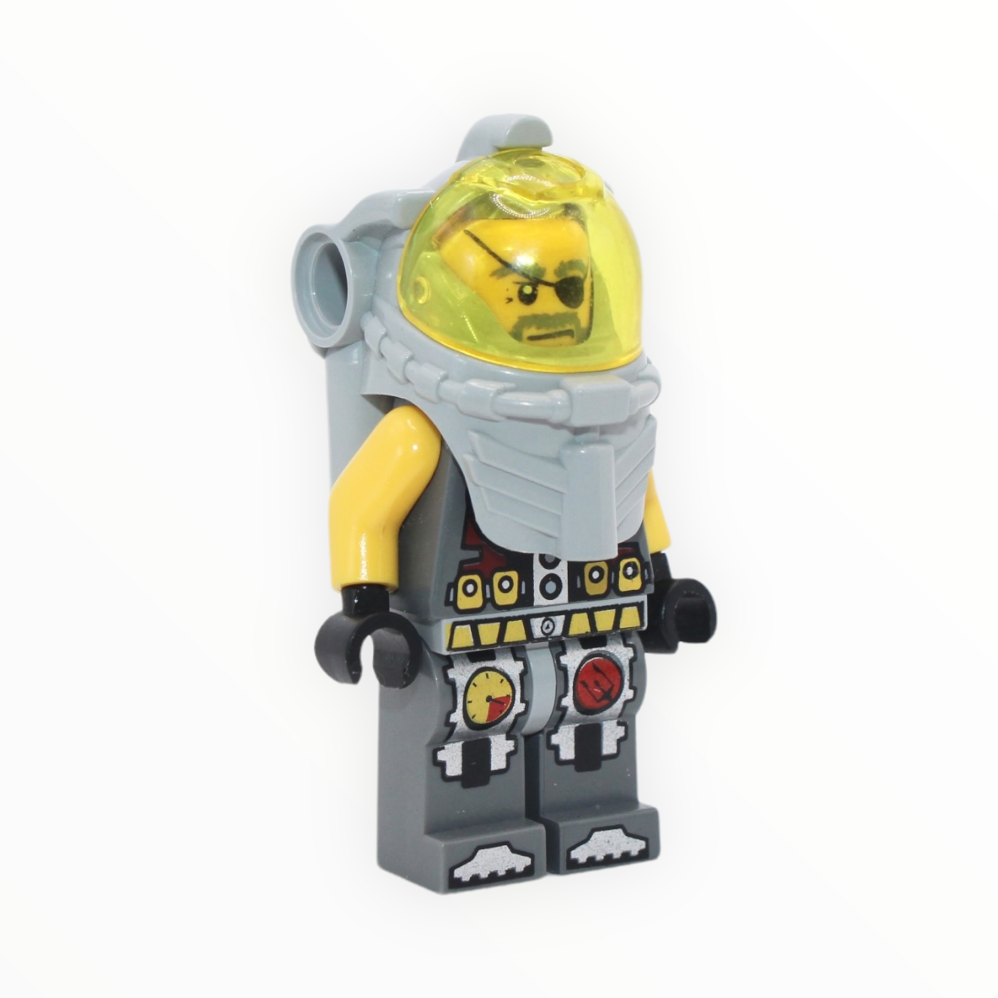 Ace Speedman (dark bluish gray outfit, light bluish gray helmet with yellow visor)