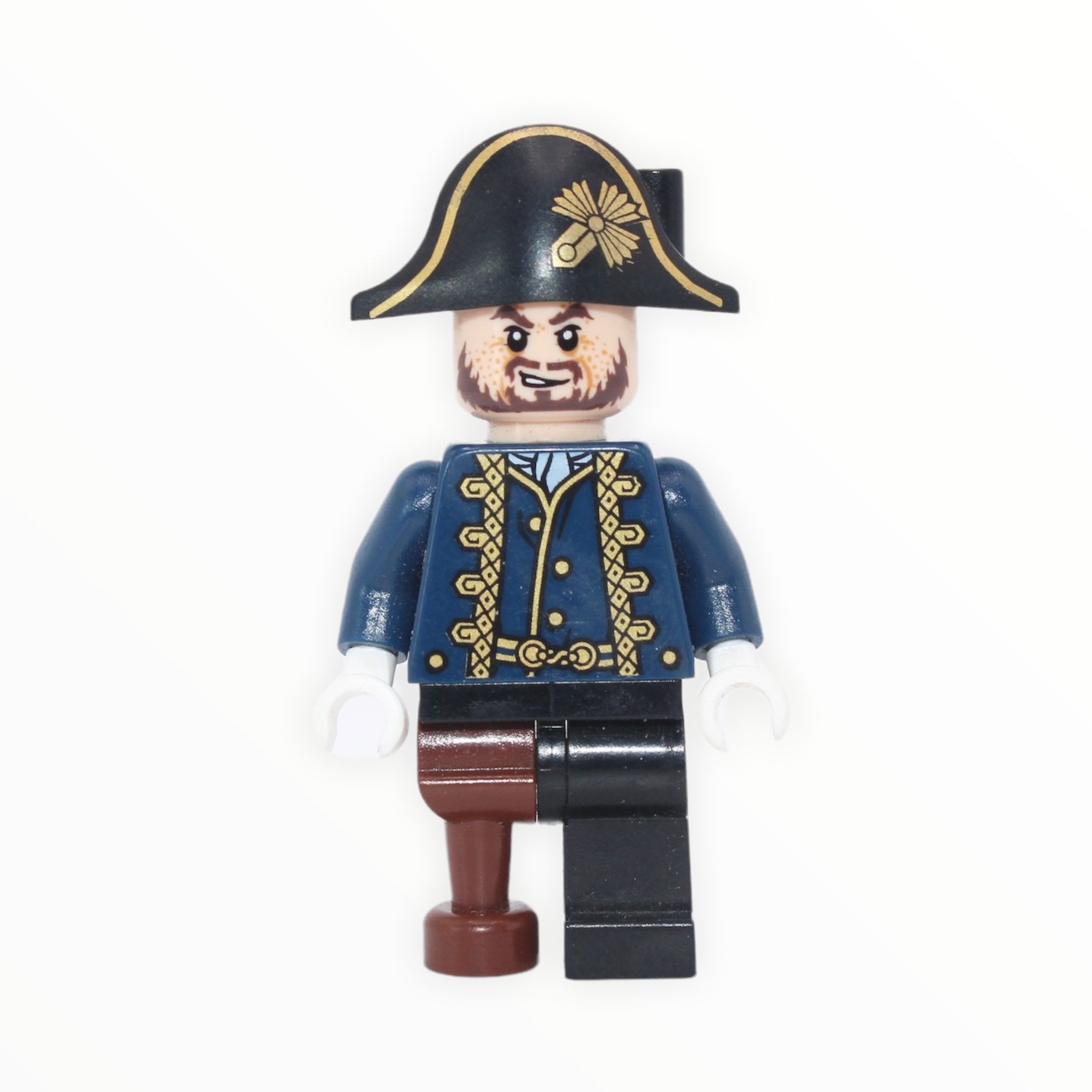 Hector Barbossa (Privateer, dark blue coat, pegleg, bicorne)