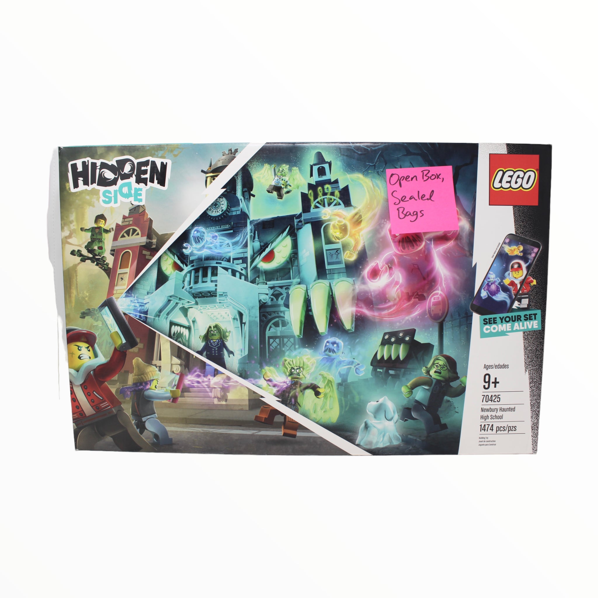 Certified Used Set 70425 Hidden Side Newbury Haunted High School (open box, sealed bags)