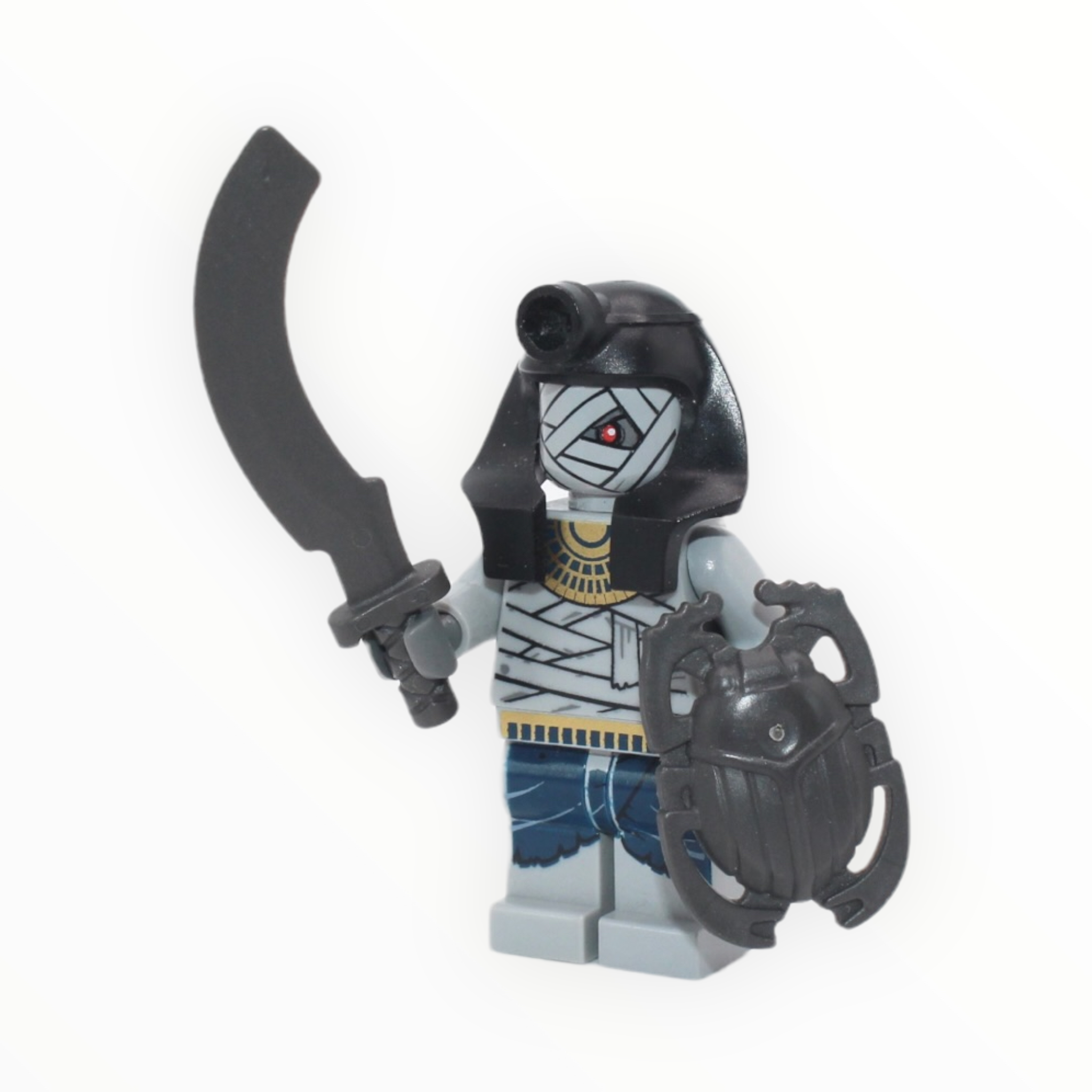 Mummy Warrior 1 (black helmet, scarab shield, khopesh)