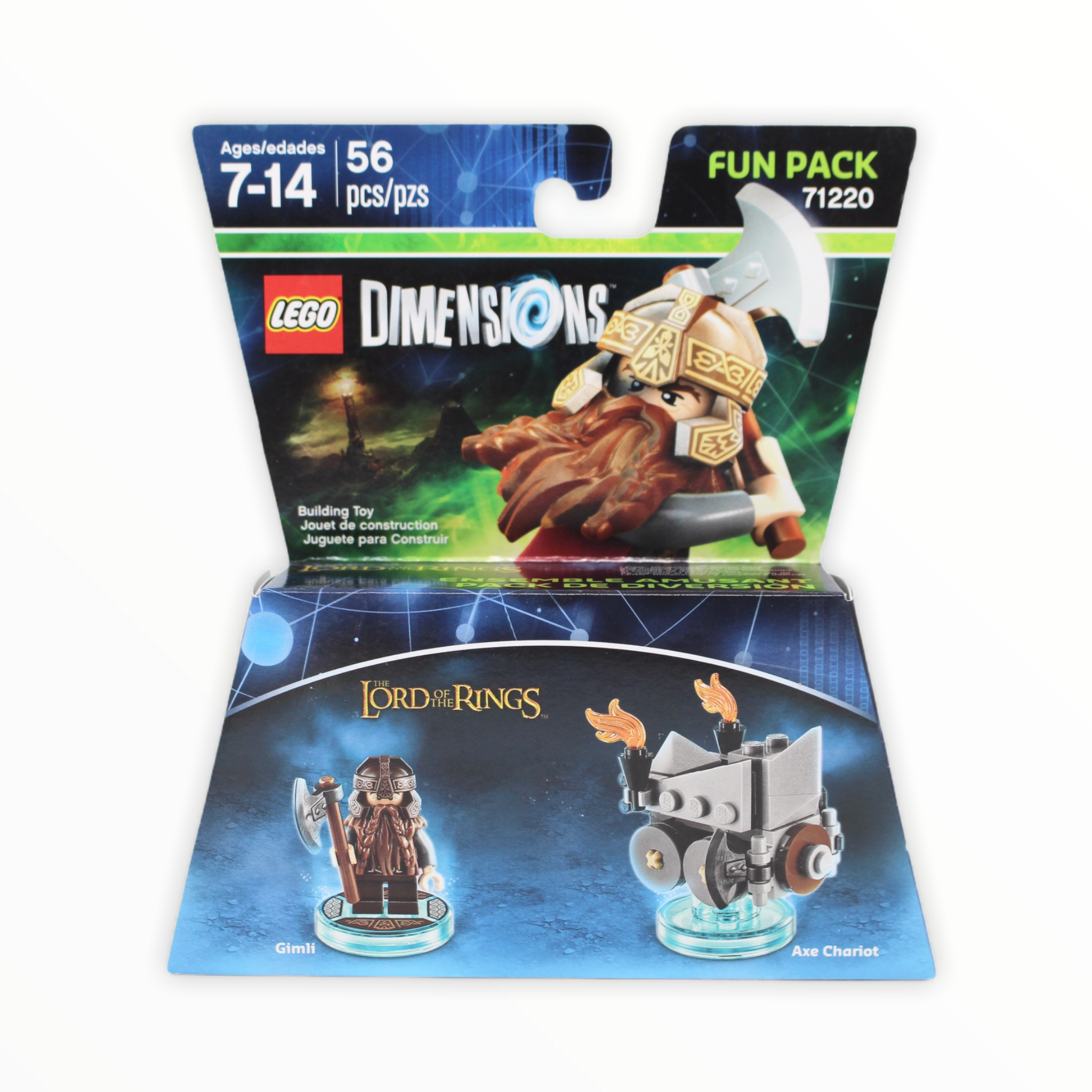 Retired Set 71220 Dimensions The Lord of the Rings Gimli and Axe Chariot