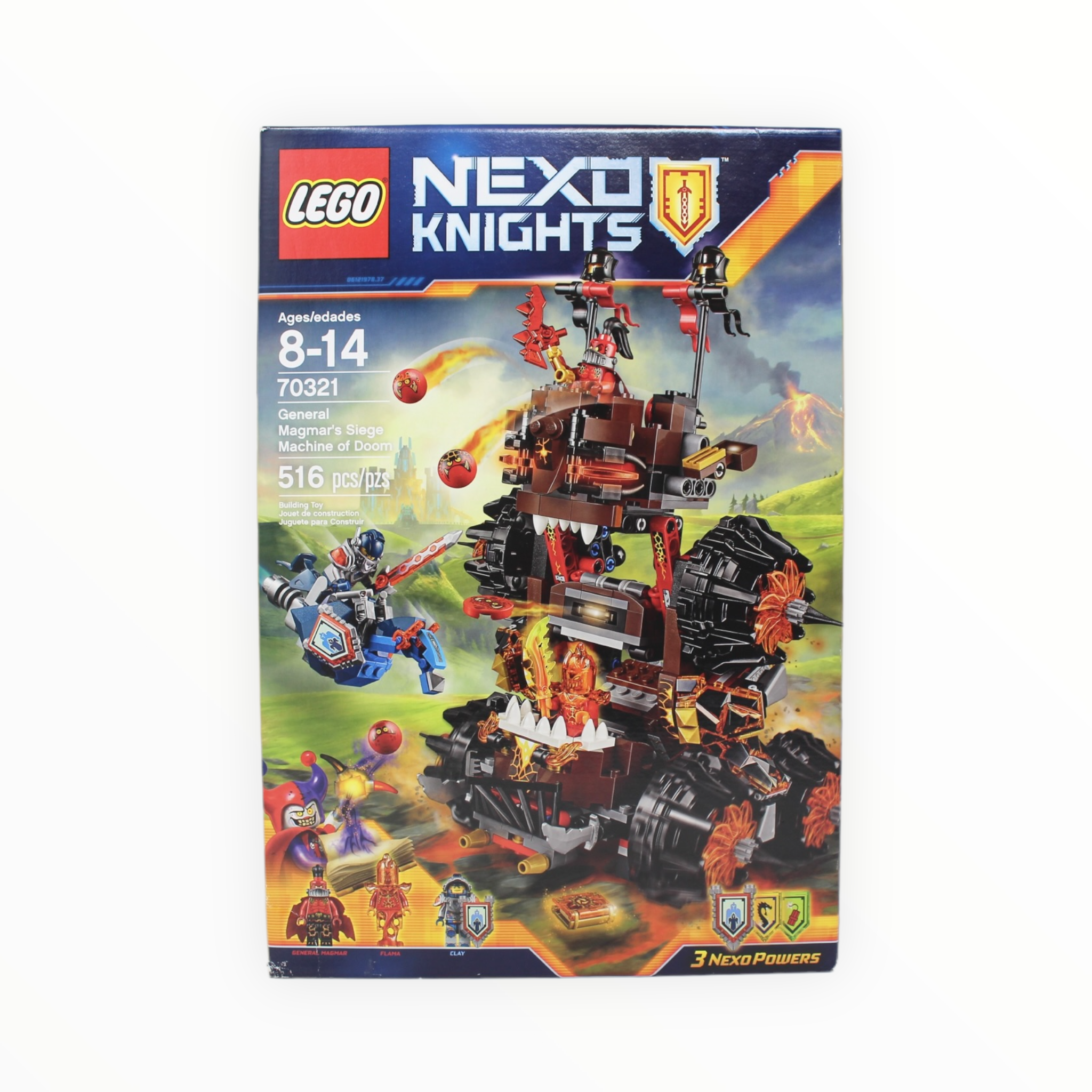 Certified Used Set 70321 Nexo Knights General Magmar’s Siege Machine of Doom