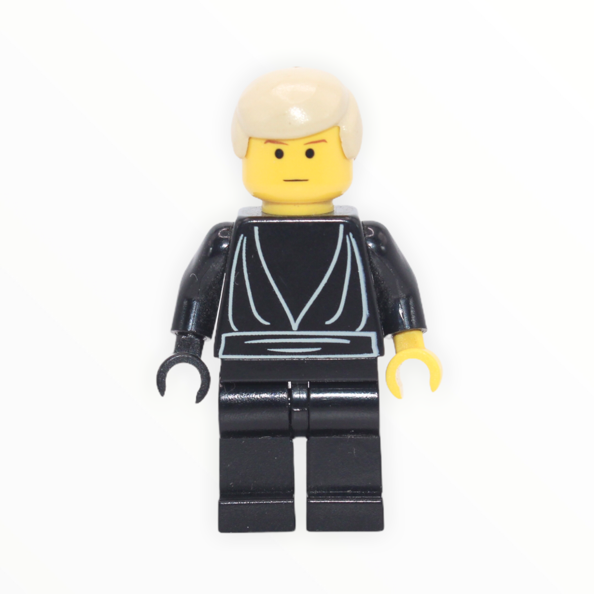 Luke Skywalker (black tunic, one black hand, yellow skin, Final Duel II, 2002)
