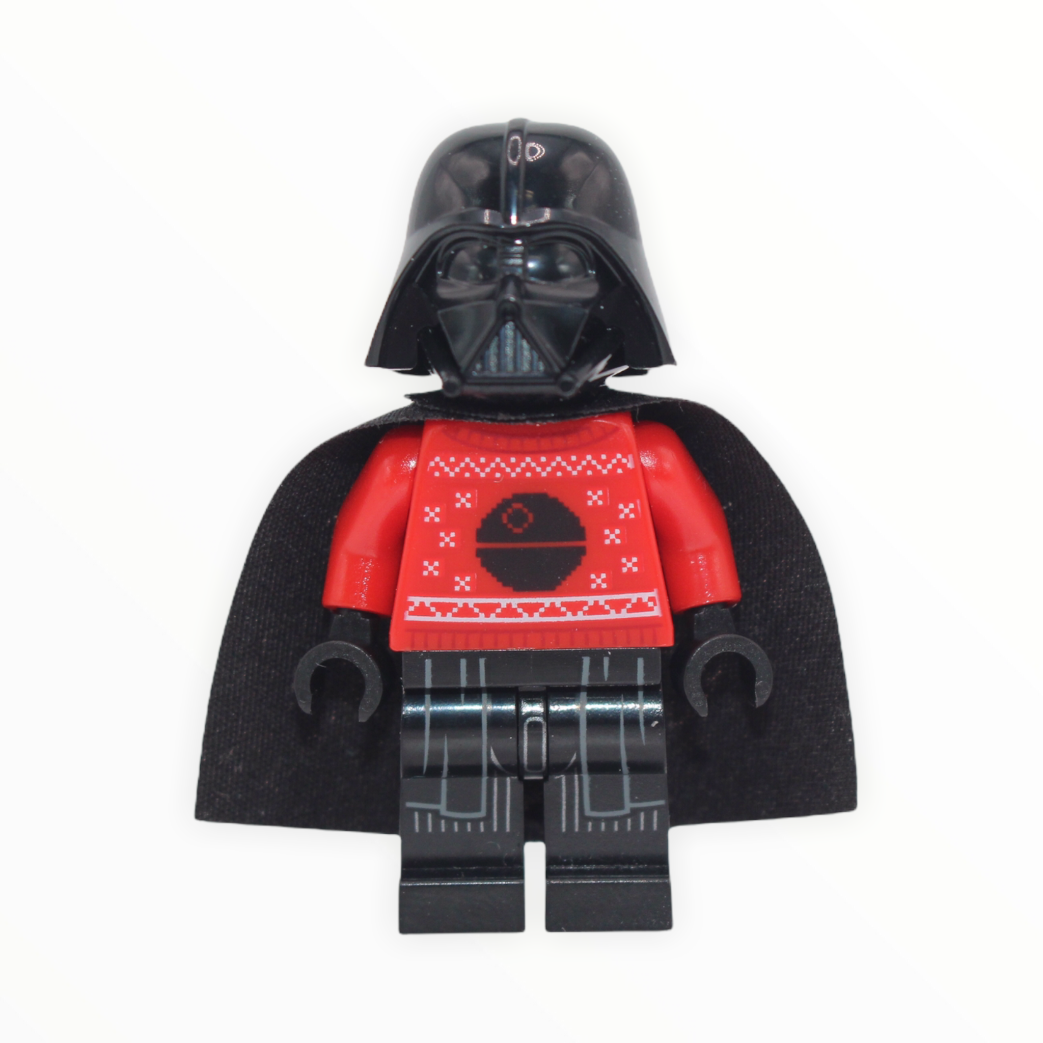 Darth Vader (type 2 helmet, Christmas sweater with Death Star, stiff cape)