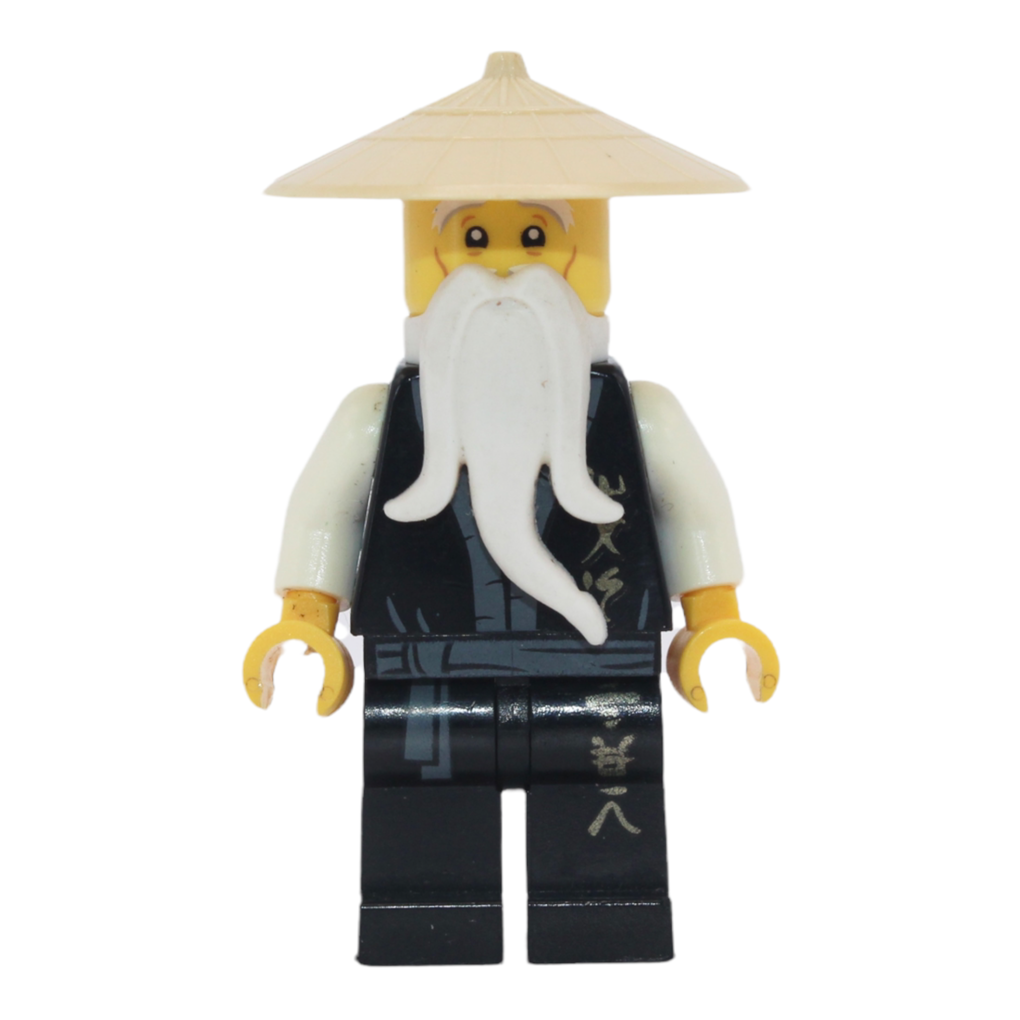 Sensei Wu (Legacy, smiling, black kimono, gold letters)