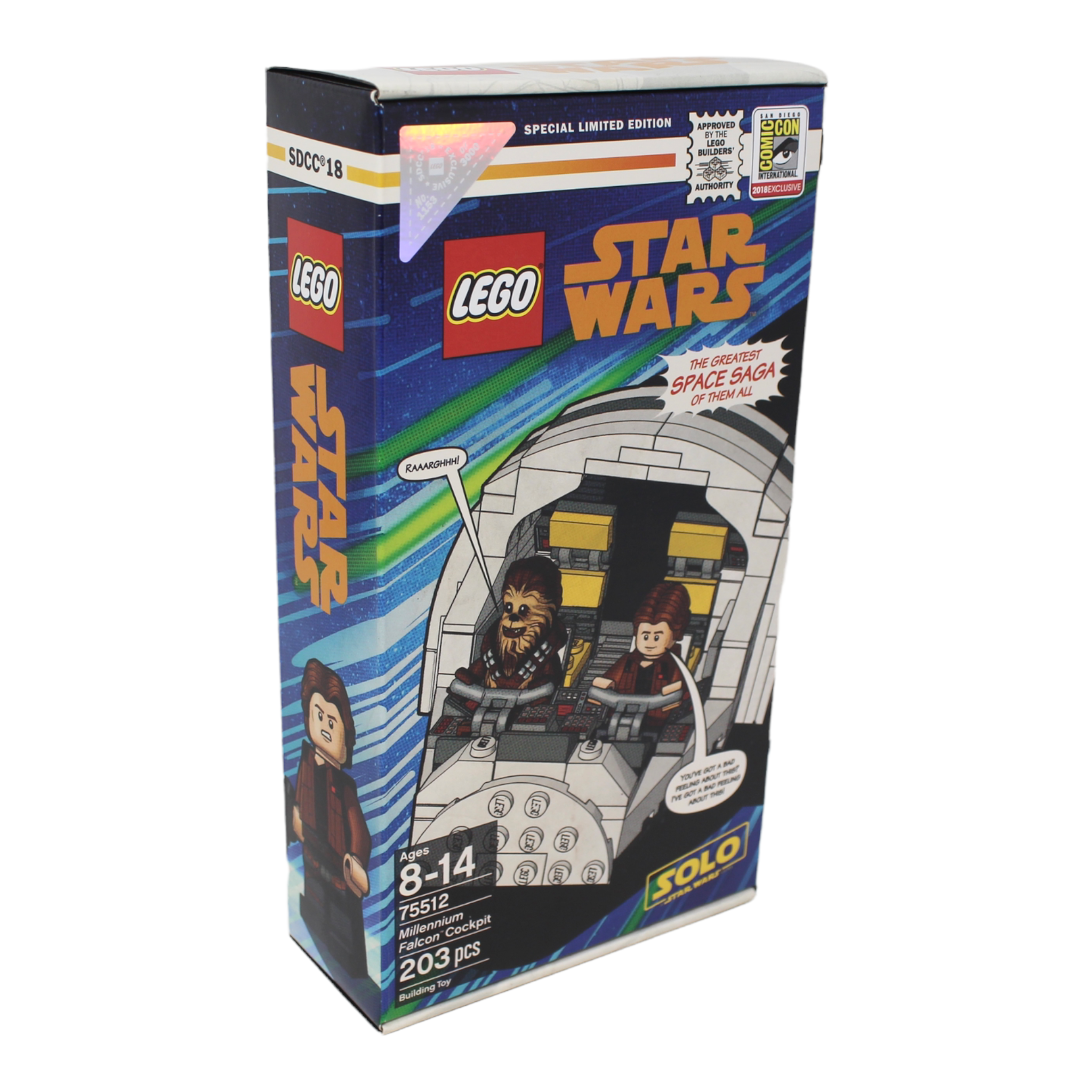 Retired Set 75512 Star Wars Millennium Falcon Cockpit - San Diego Comic-Con 2018 Exclusive (No. 1153 of 3000)