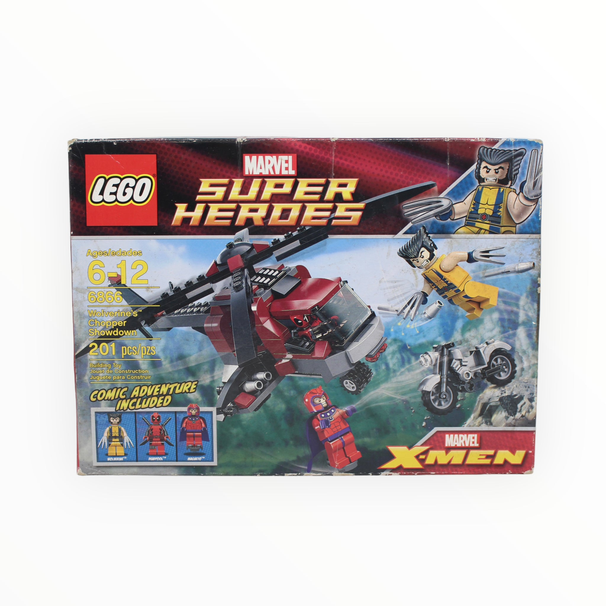 Retired Set 6866 Marvel Super Heroes Wolverine’s Chopper Showdown (damaged box)
