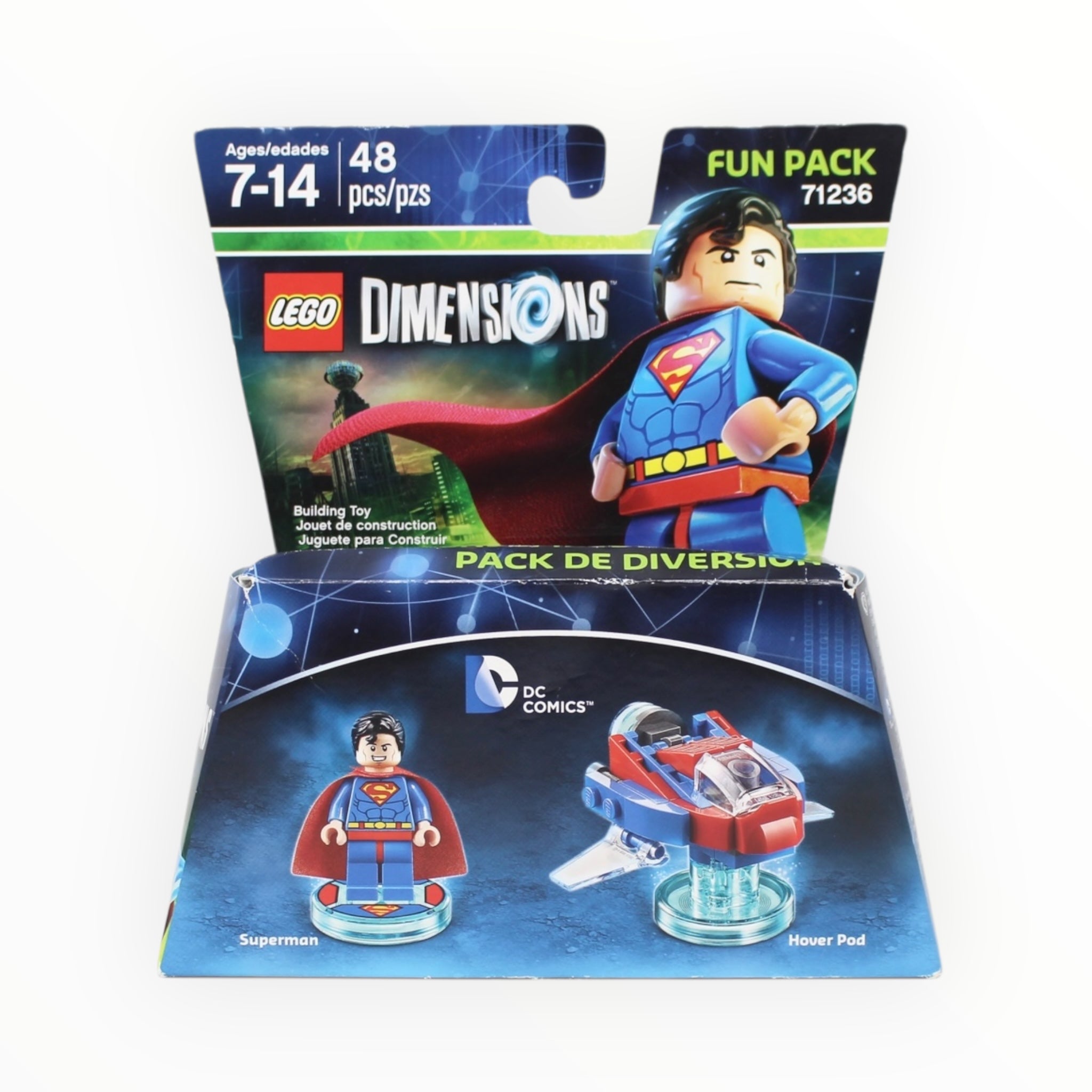 Retired Set 71236 Dimensions Fun Pack - Superman and Hover Pod (slight box damage)
