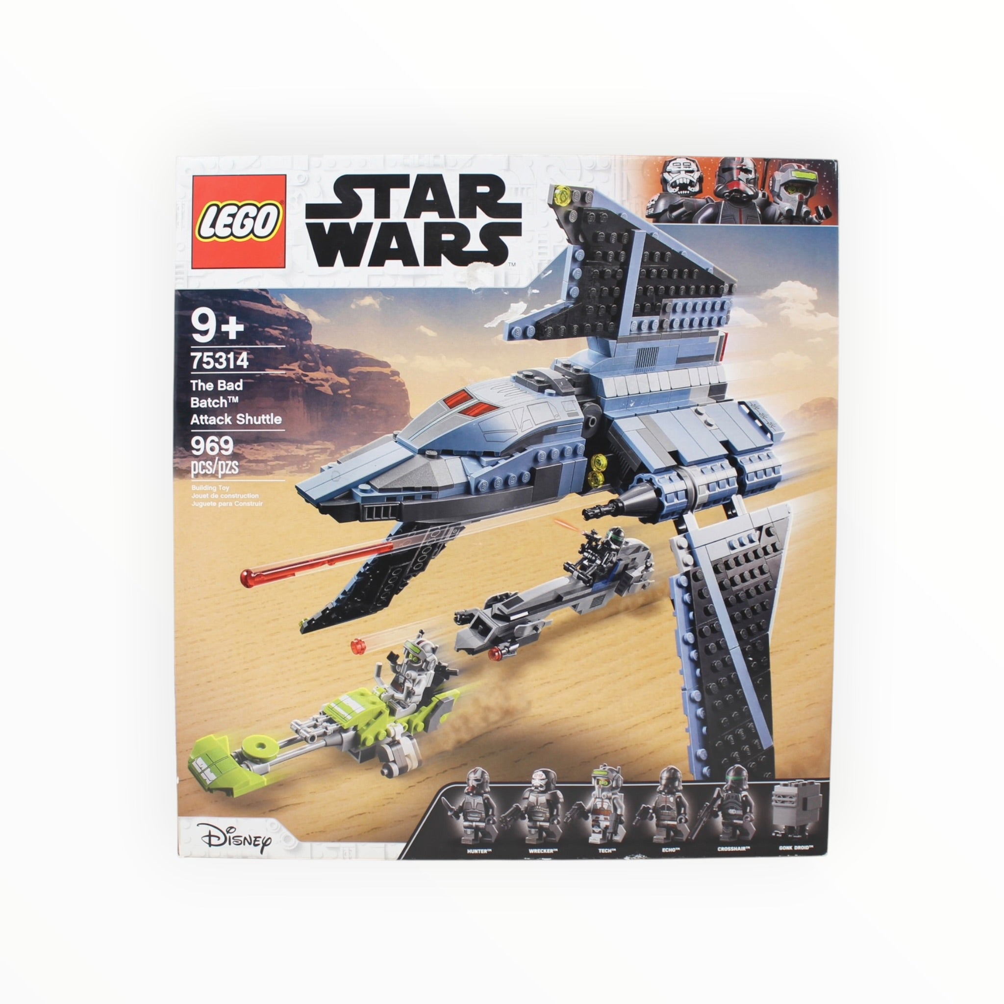 Retired Set 75314 Star Wars The Bad Batch Attack Shuttle (slight box damage)