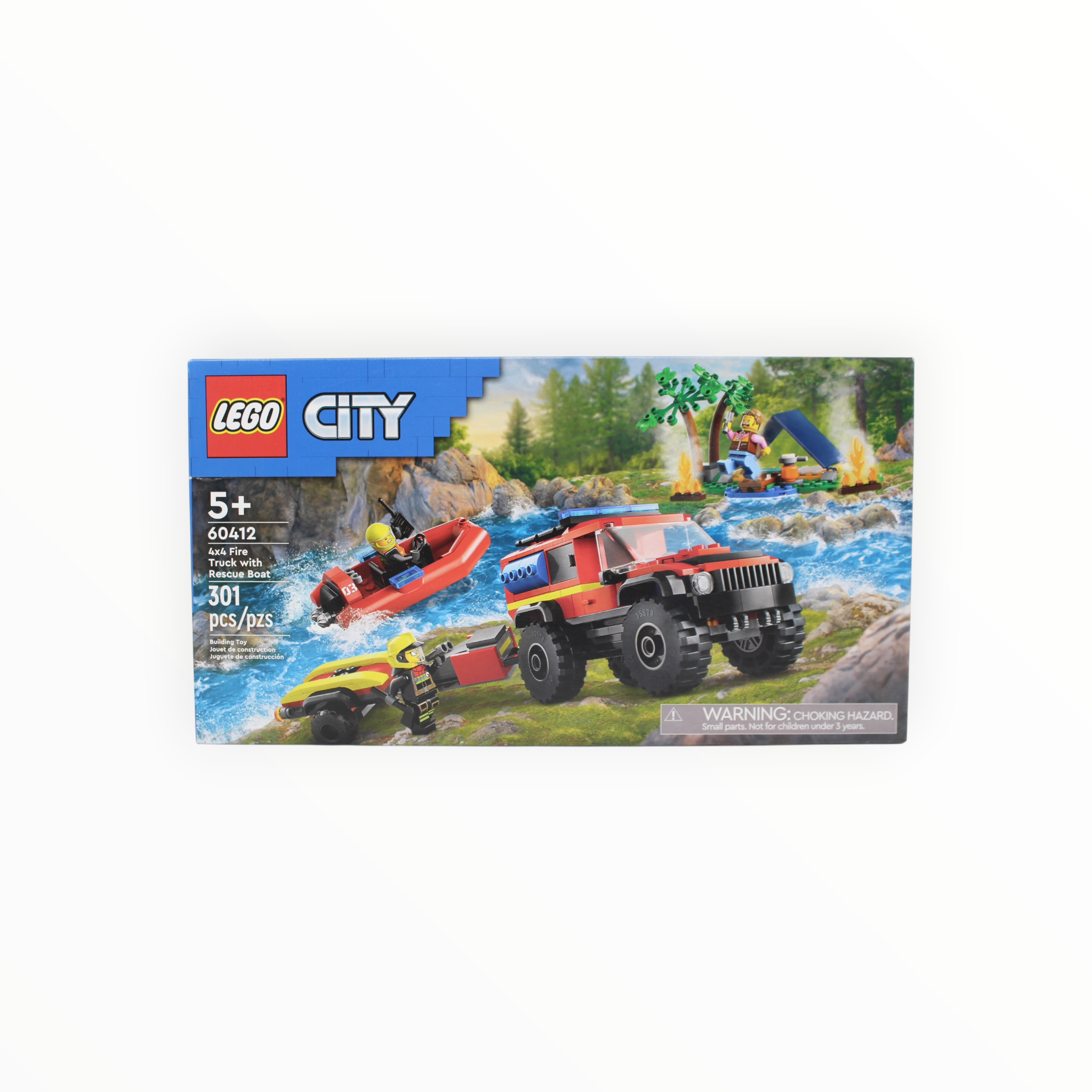 Retired Set 60412 City 4x4 Fire Truck with Rescue Boat