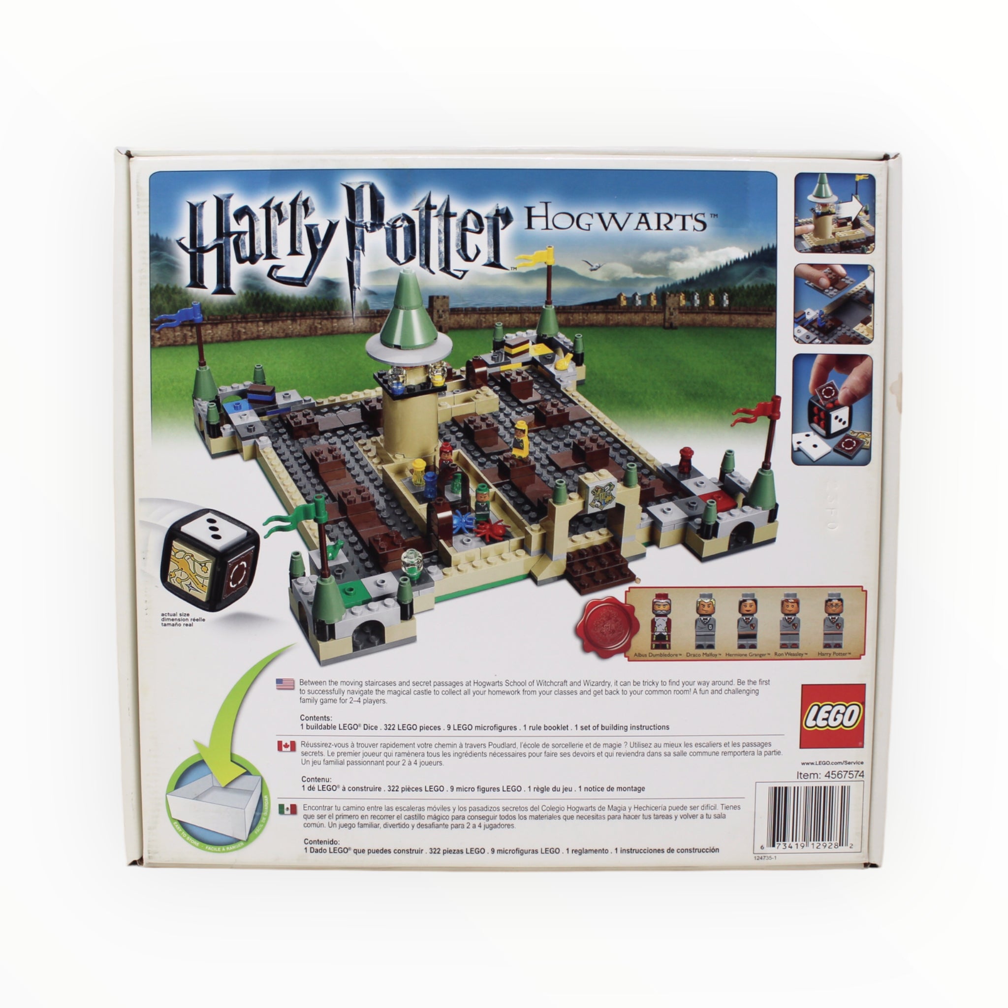 LEGO 3862 Harry Potter Hogwarts Board Game Pre Owned