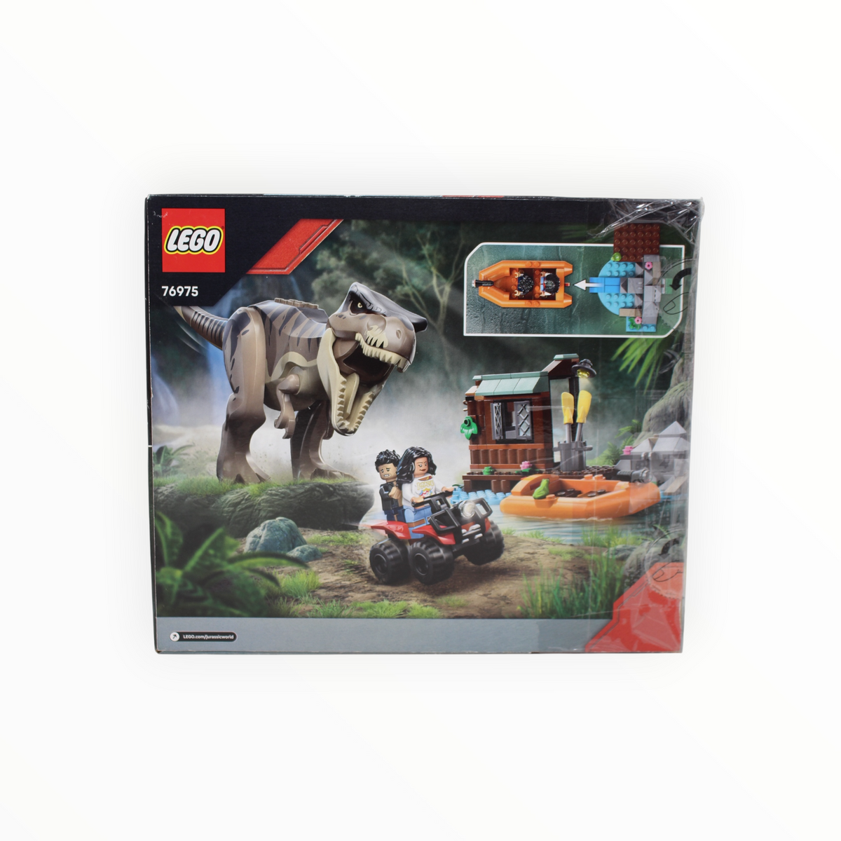 Certified Used Set 96975 Jurassic World T. rex River Escape (open box sealed bags, damaged box)