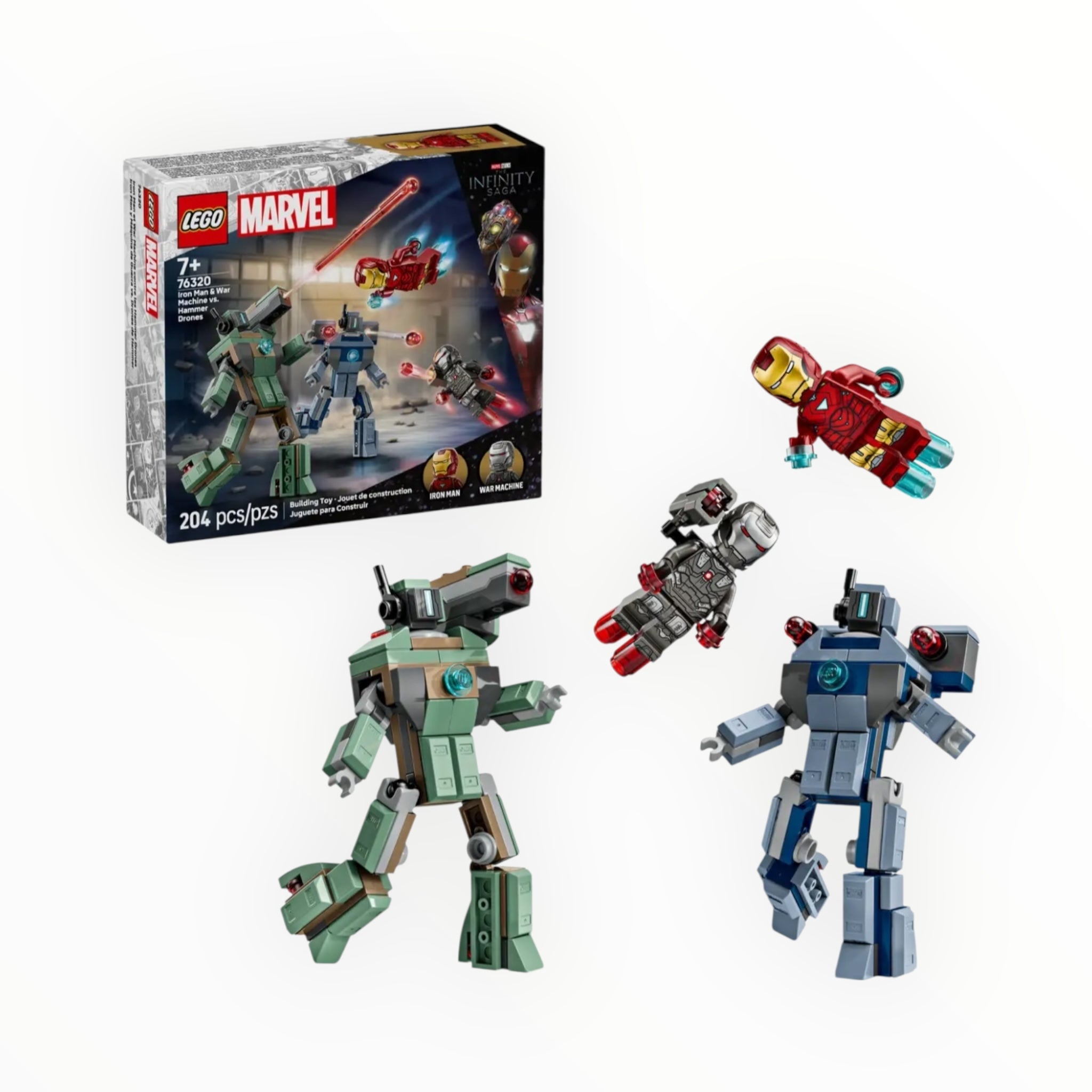 76320 Marvel Infinity Saga Iron Man & War Machine vs. Hammer Drones