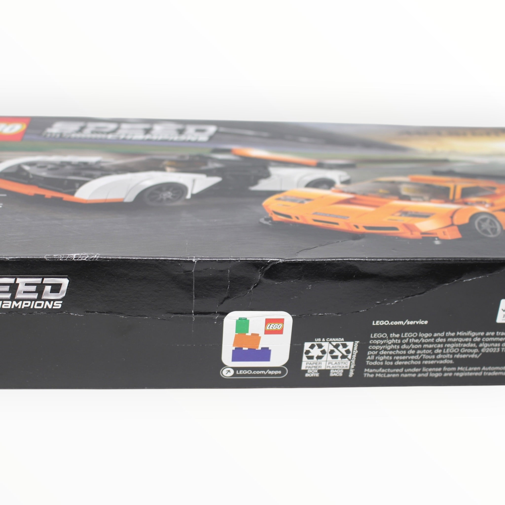 Retired Set 76918 Speed Champions McLaren Solus GT & McLaren F1 LM (damaged box)