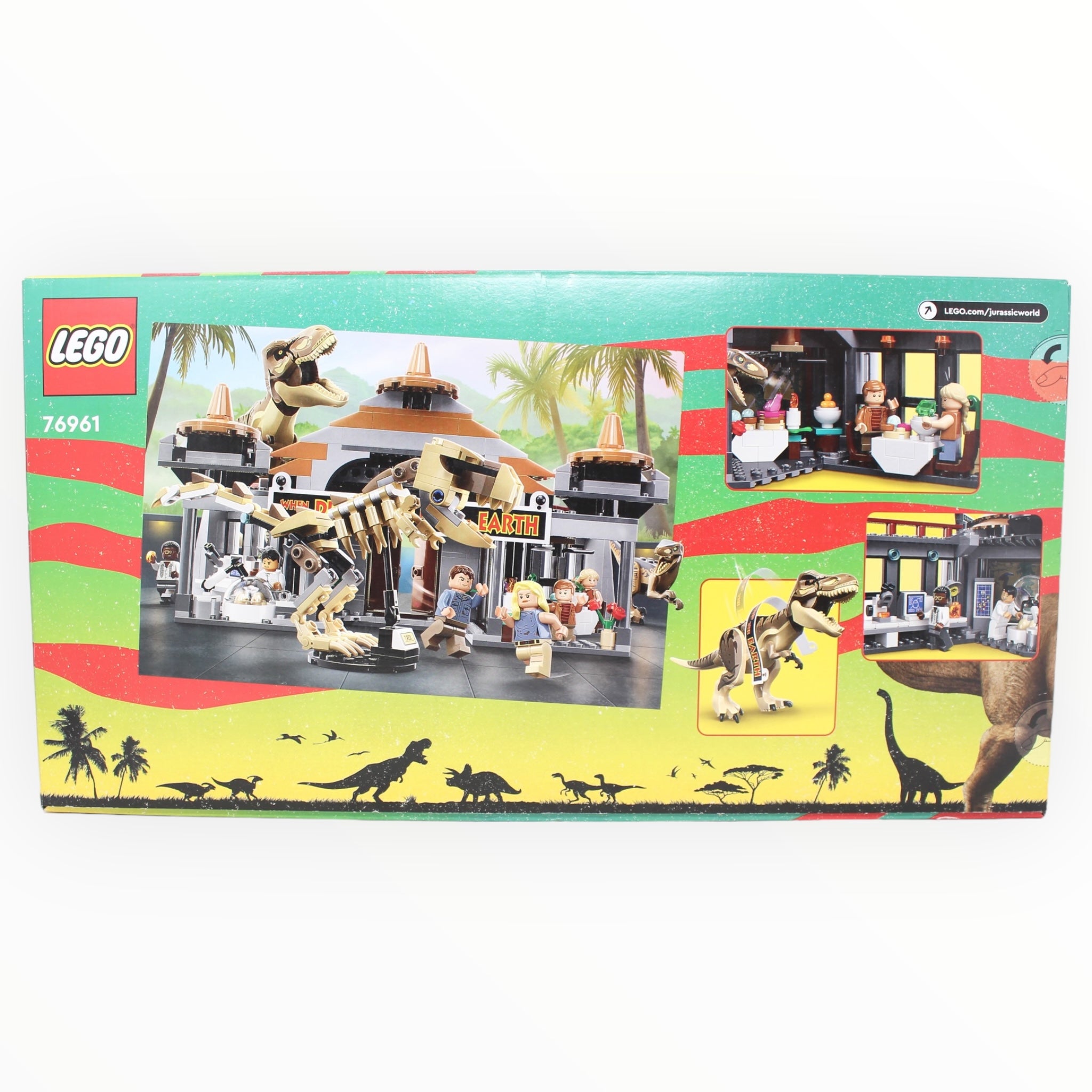 76961 Jurassic Park Visitor Center: T. rex & Raptor Attack (damaged box)