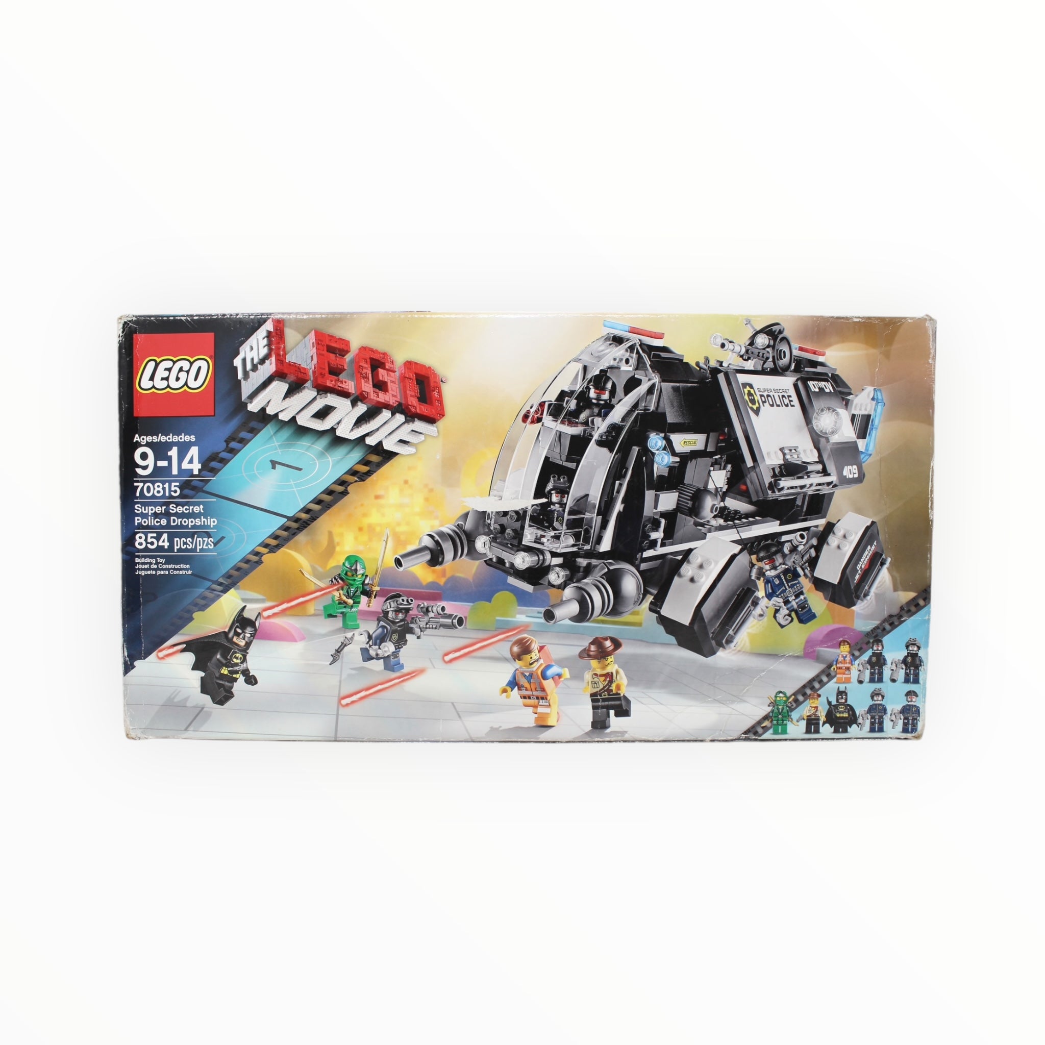 Certified Used Set 70815 The LEGO Movie Super Secret Police Dropship (open box, sealed bags)