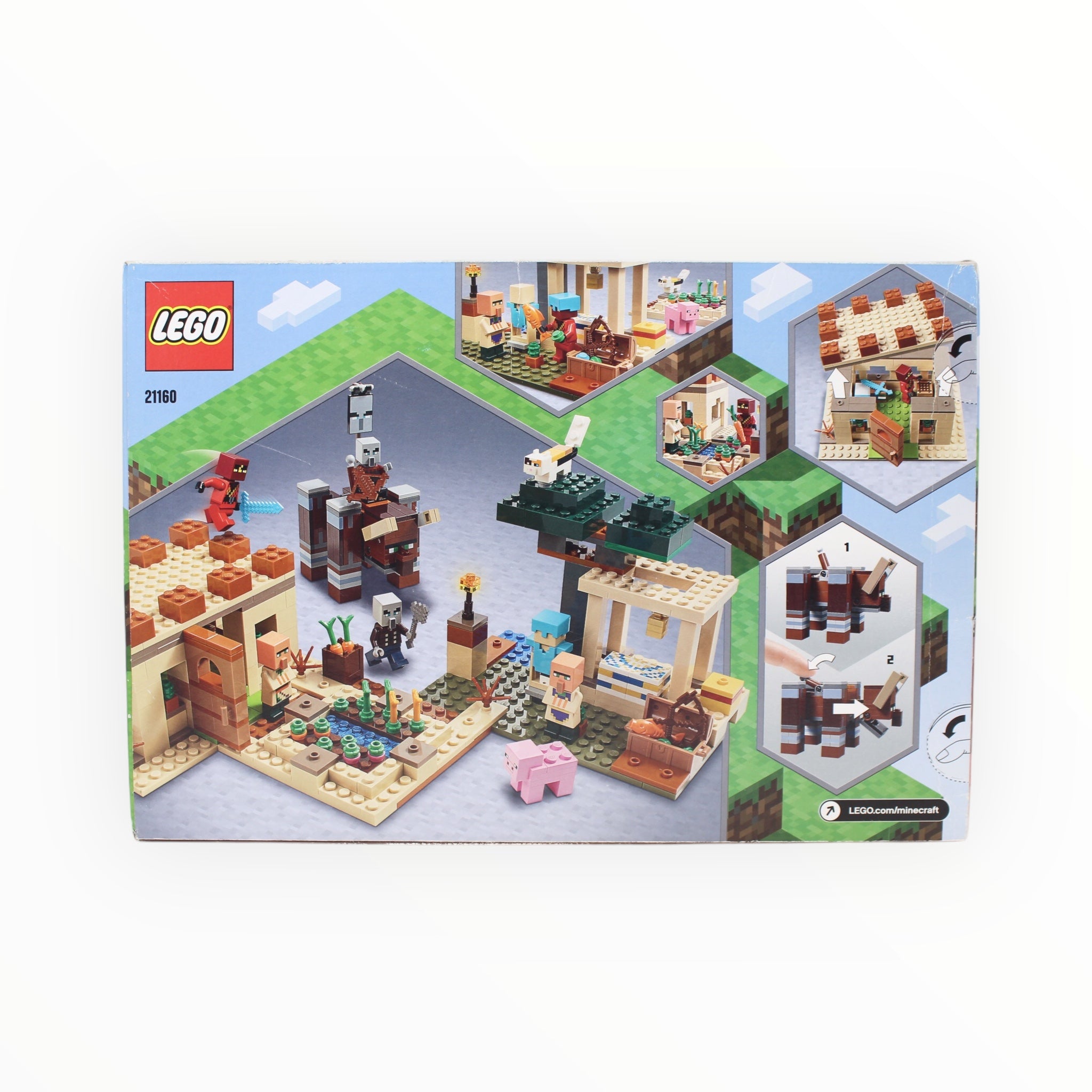 Retired Set 21160 Minecraft The Illager Raid (damaged box)