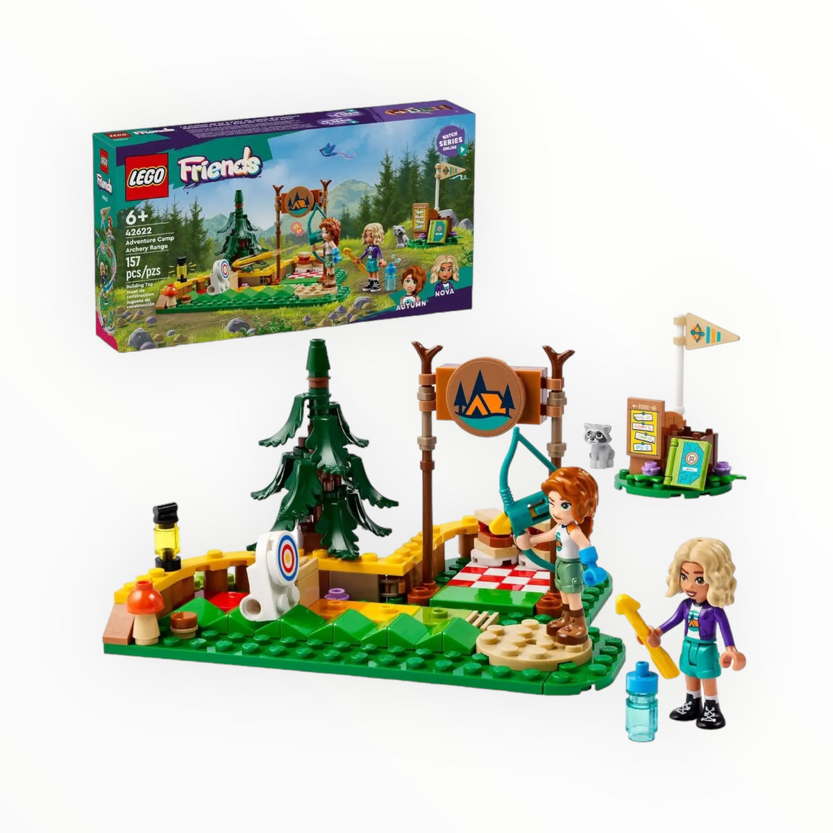 lego friends camp 42622 Adventure Archery Range Pacific Crest Trail Ultimate+ 2-pedal set Black Farbe:Cremebeige Zac and Sky as