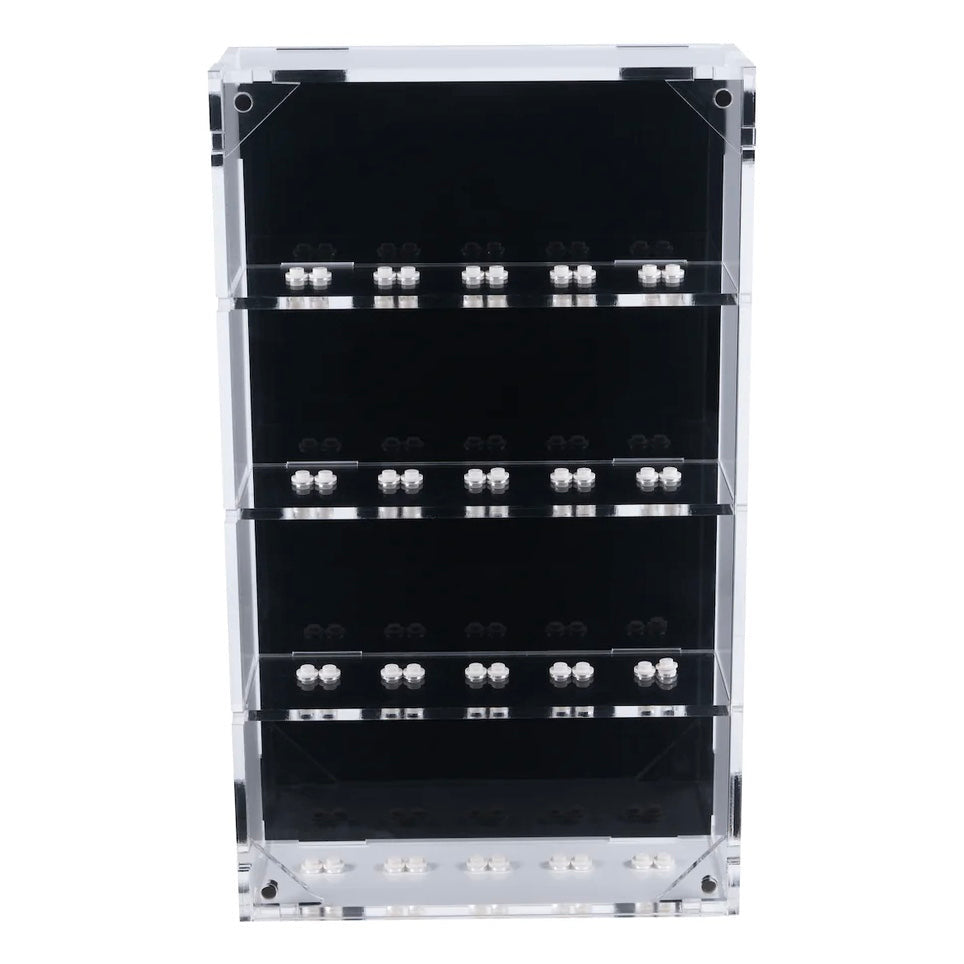 Brickshell Wall-Mounted Display Case - 20 Minifigures (black)
