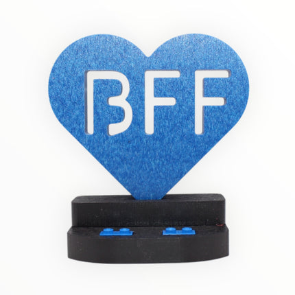 BFF Heart-Themed Display Stand - Blue