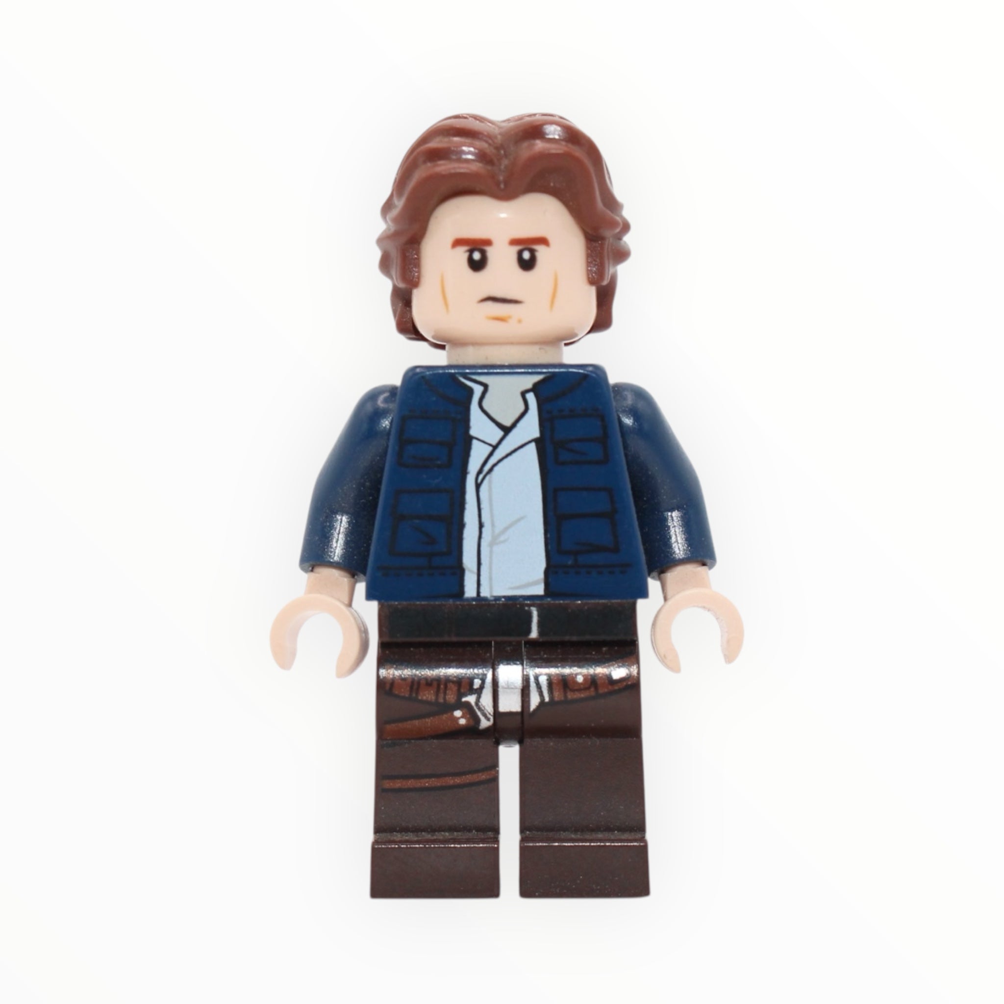 Han Solo (wavy hair, dark brown legs, dark blue jacket, 2019)