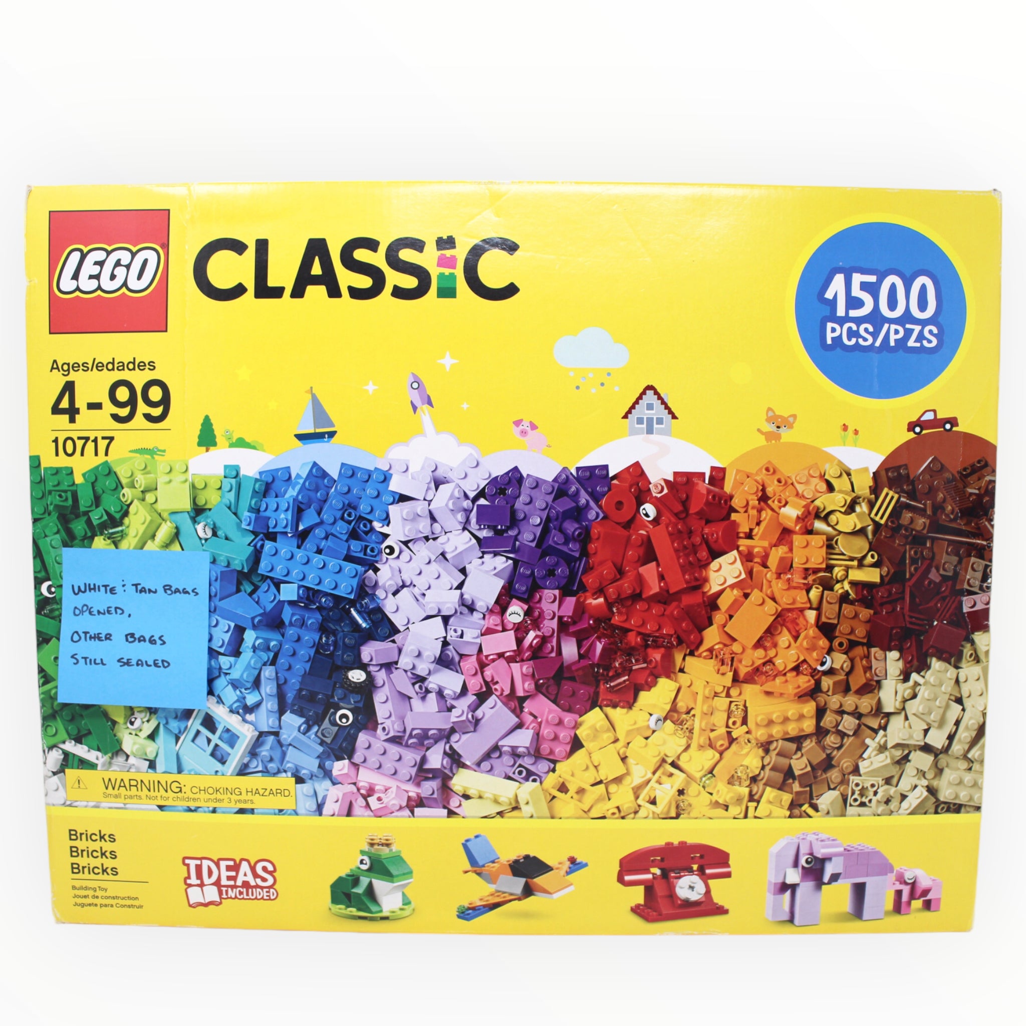 Certified Used Set 10717 Classic Bricks Bricks Bricks (white and tan open, all other bags sealed)