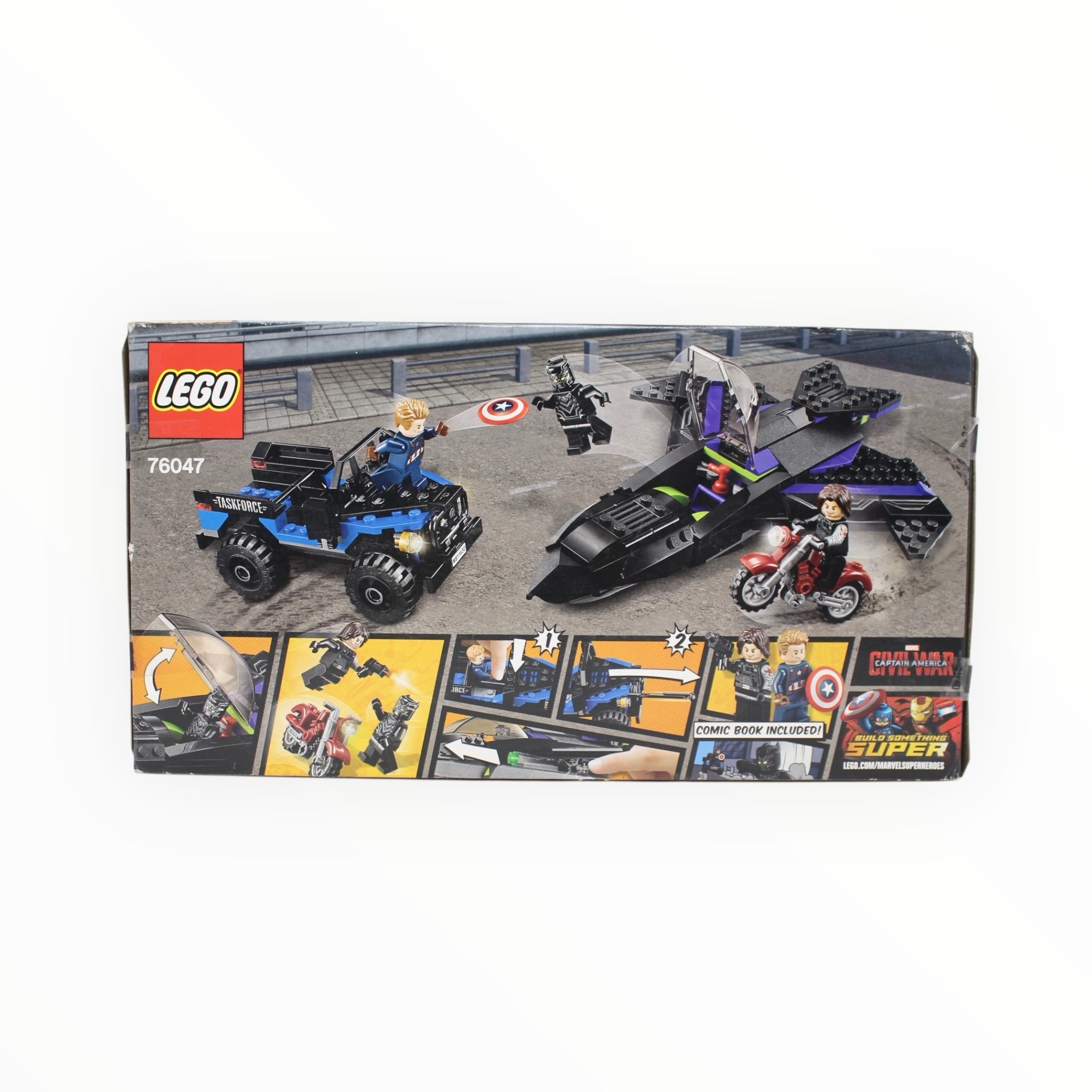 Retired Set 76047 Marvel Super Heroes Black Panther Pursuit (slight box damage)