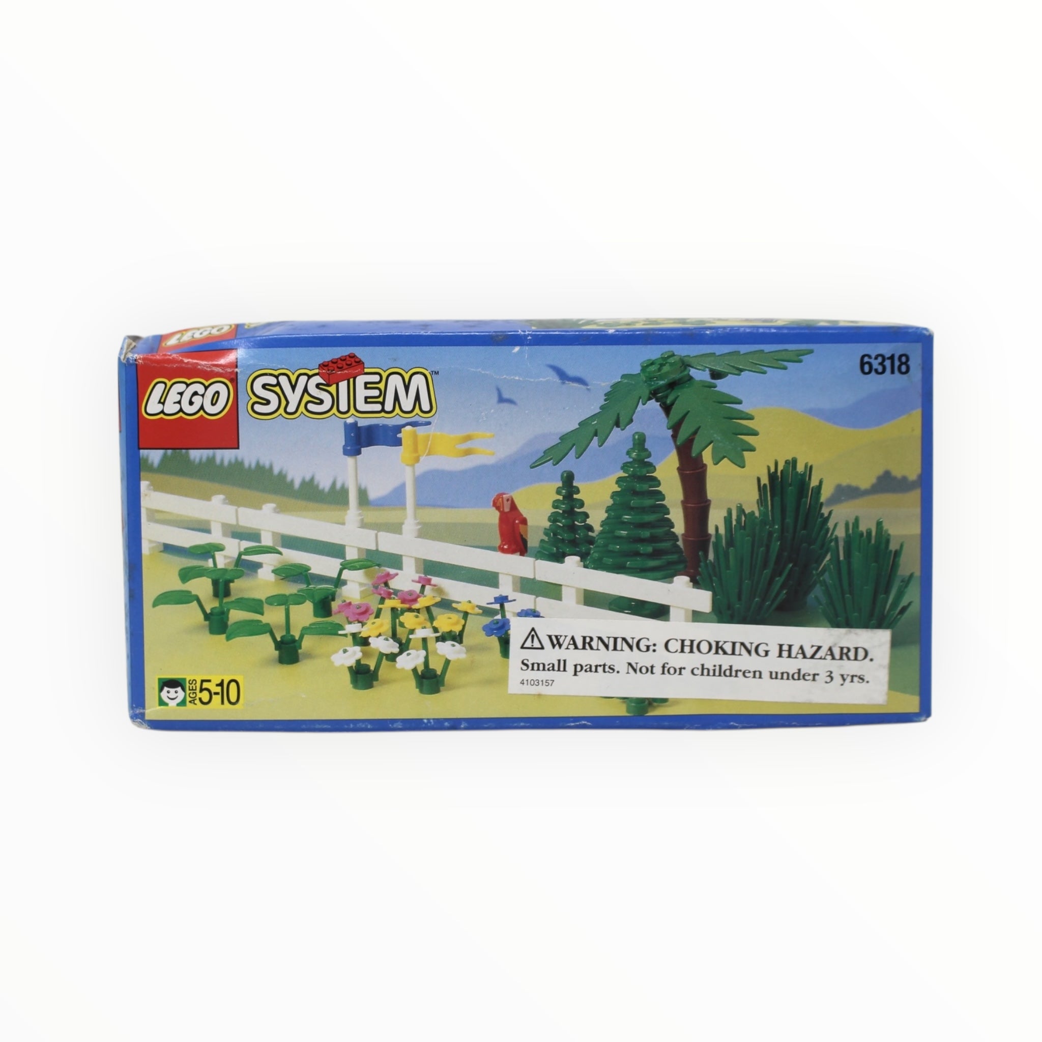 Retired Set 6318 System Flowers, Trees, and Fences (damaged box)