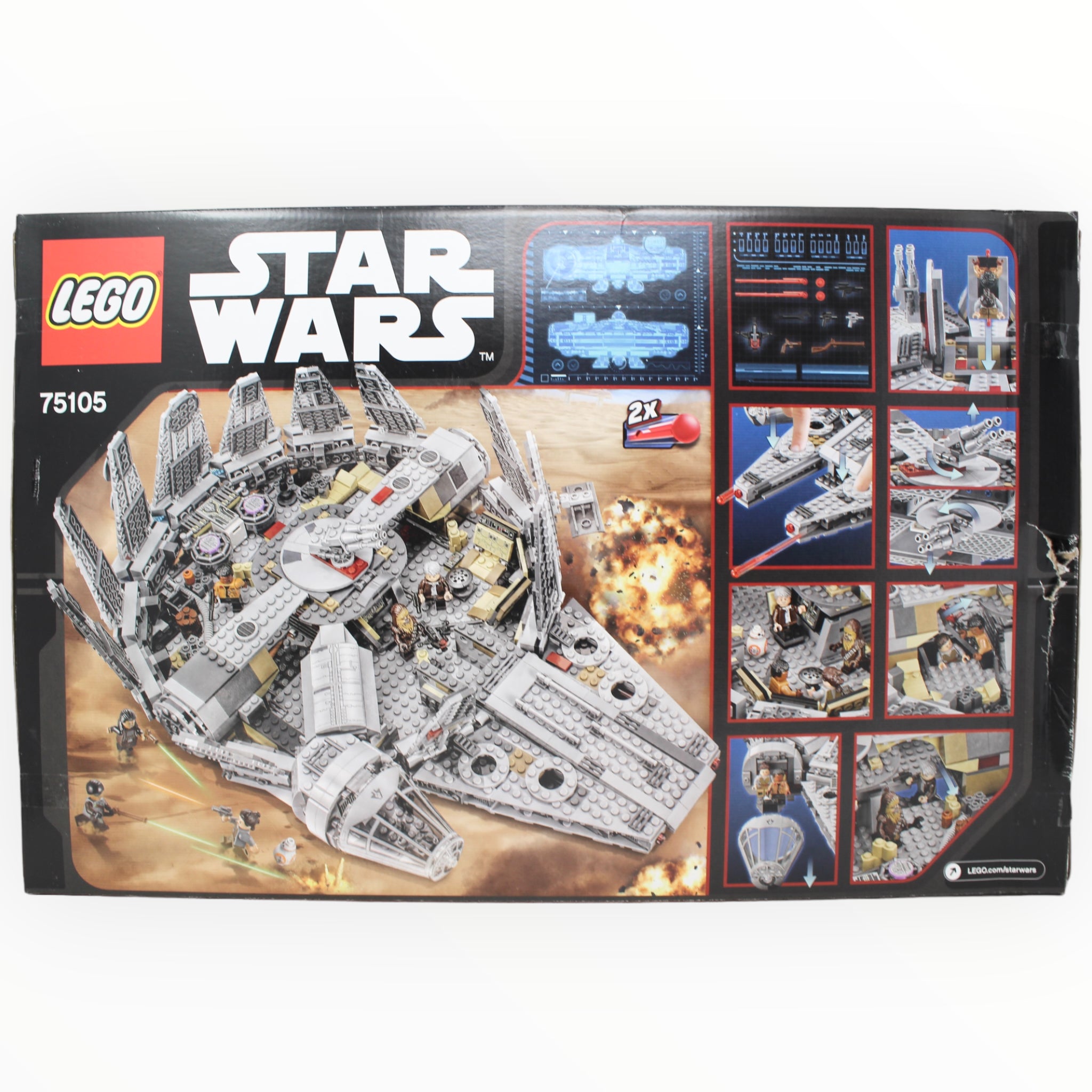 Retired Set 75105 Star Wars Millennium Falcon (damaged box)