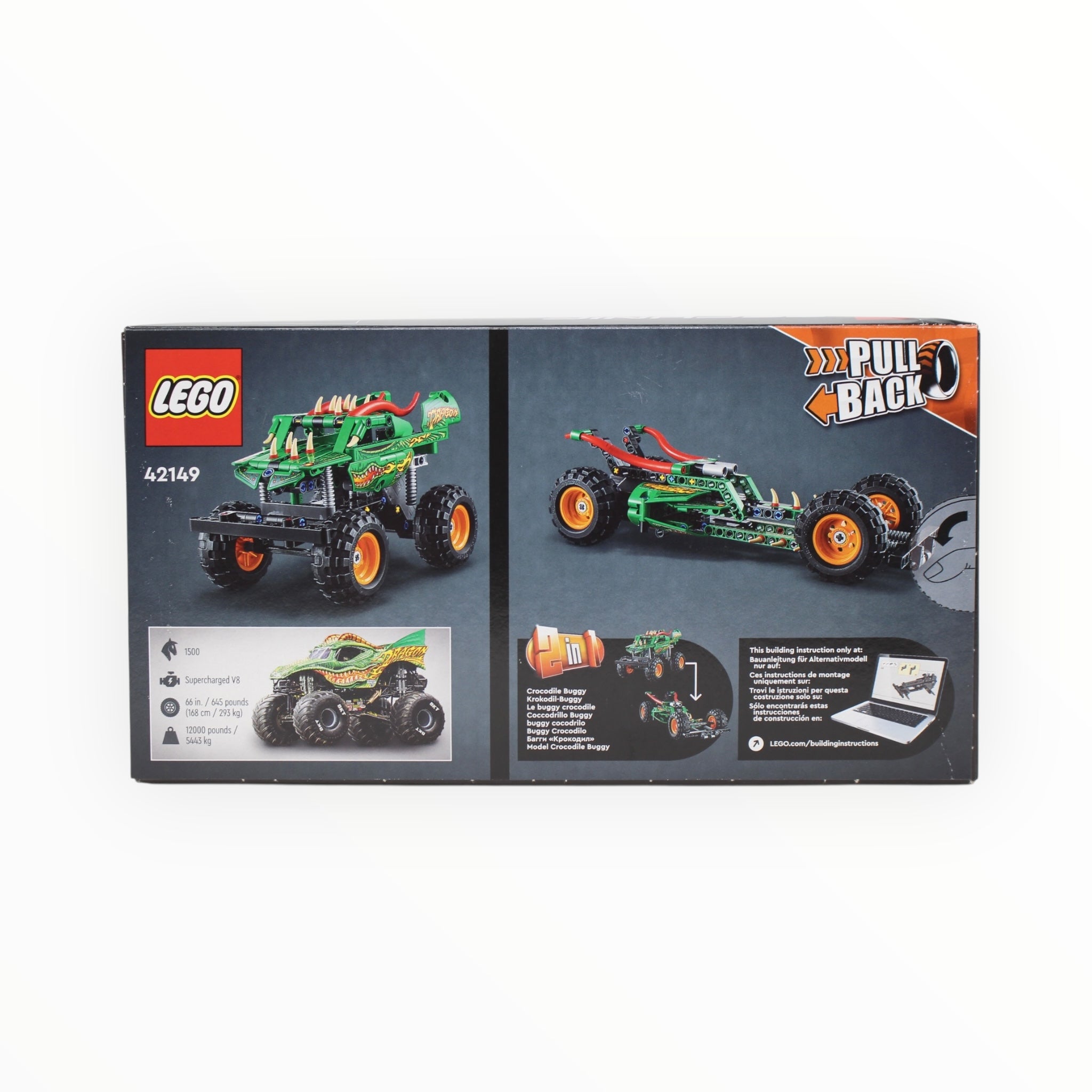 Retired Set 42149 Technic Monster Jam Dragon