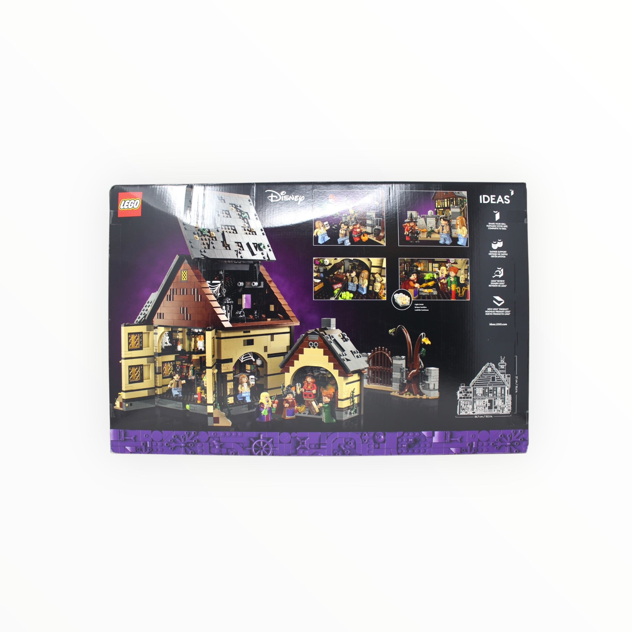 Retired Set 21341 Disney Hocus Pocus: The Sanderson Sisters' Cottage (some box damage)