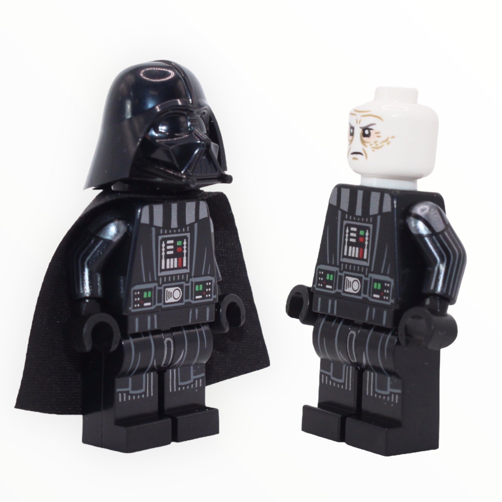 Darth Vader (type 2 helmet, stiff cape, printed arms, white head with frown, 2023)
