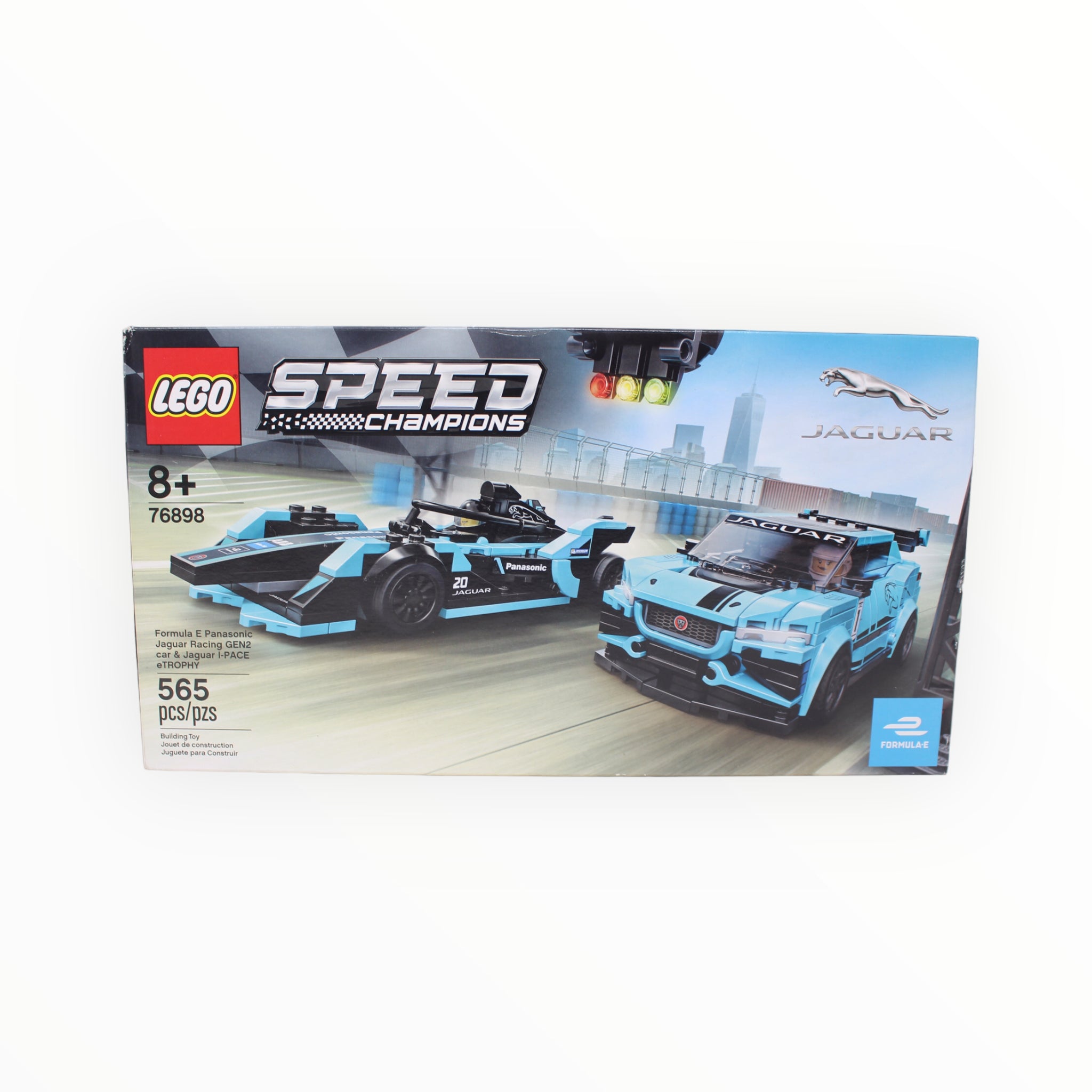 Retired Set 76898 Speed Champions Formula E Panasonic Jaguar Racing GEN2 Car & Jaguar I-PACE eTROPHY