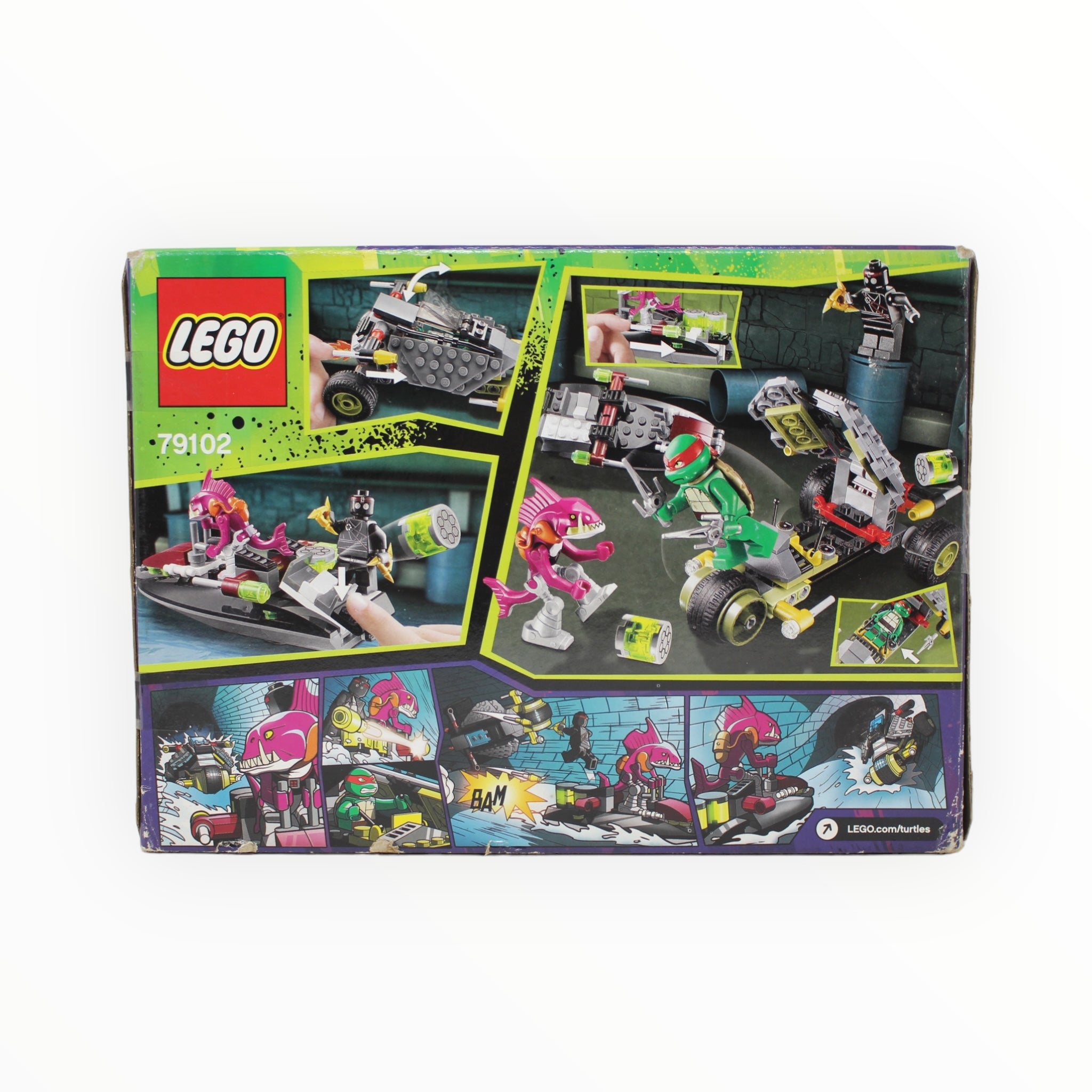 Certified Used Set 79102 Teenage Mutant Ninja Turtles Stealth Shell in Pursuit (open box, sealed bags)