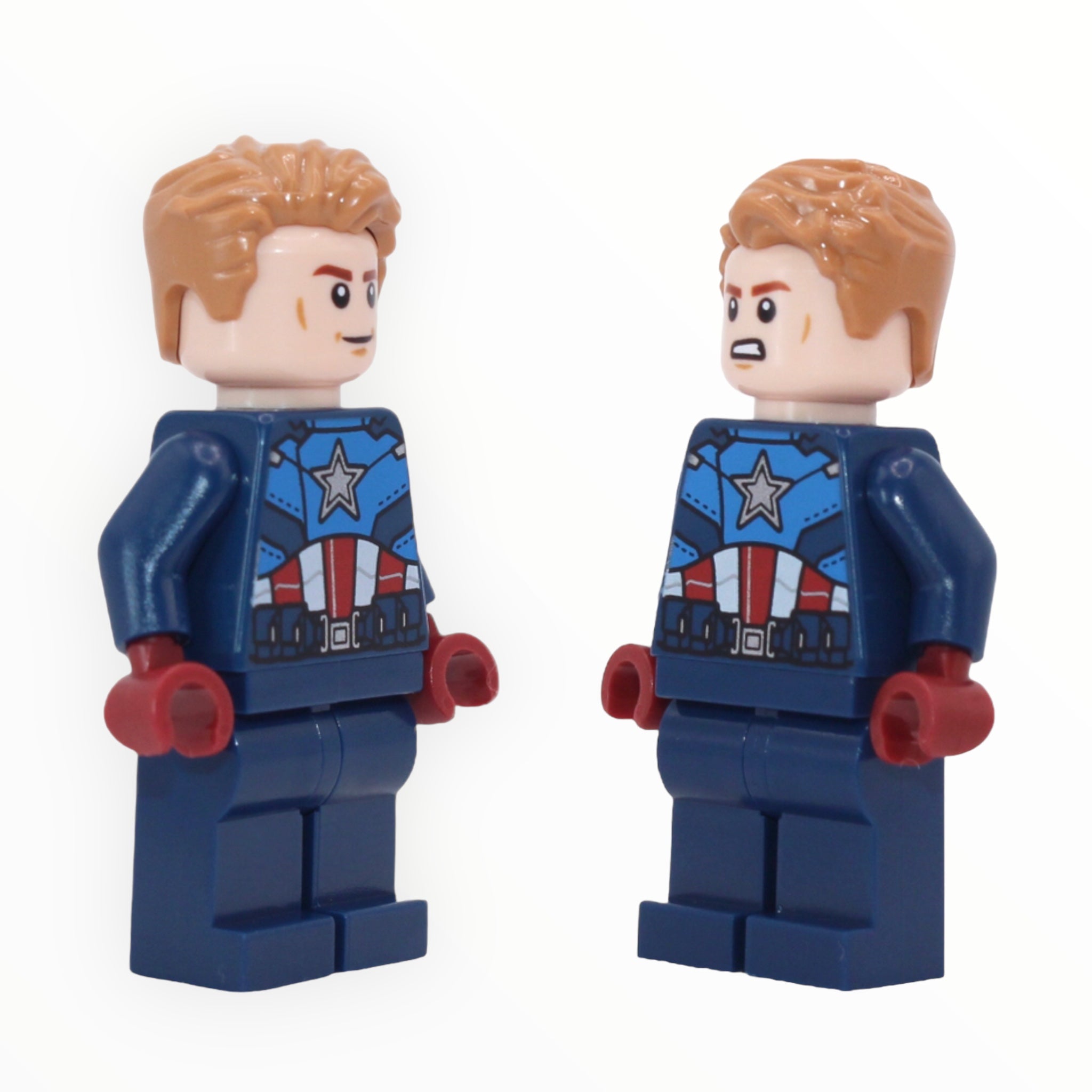 Captain America (dark blue suit, dark red hands, hair, 2023)