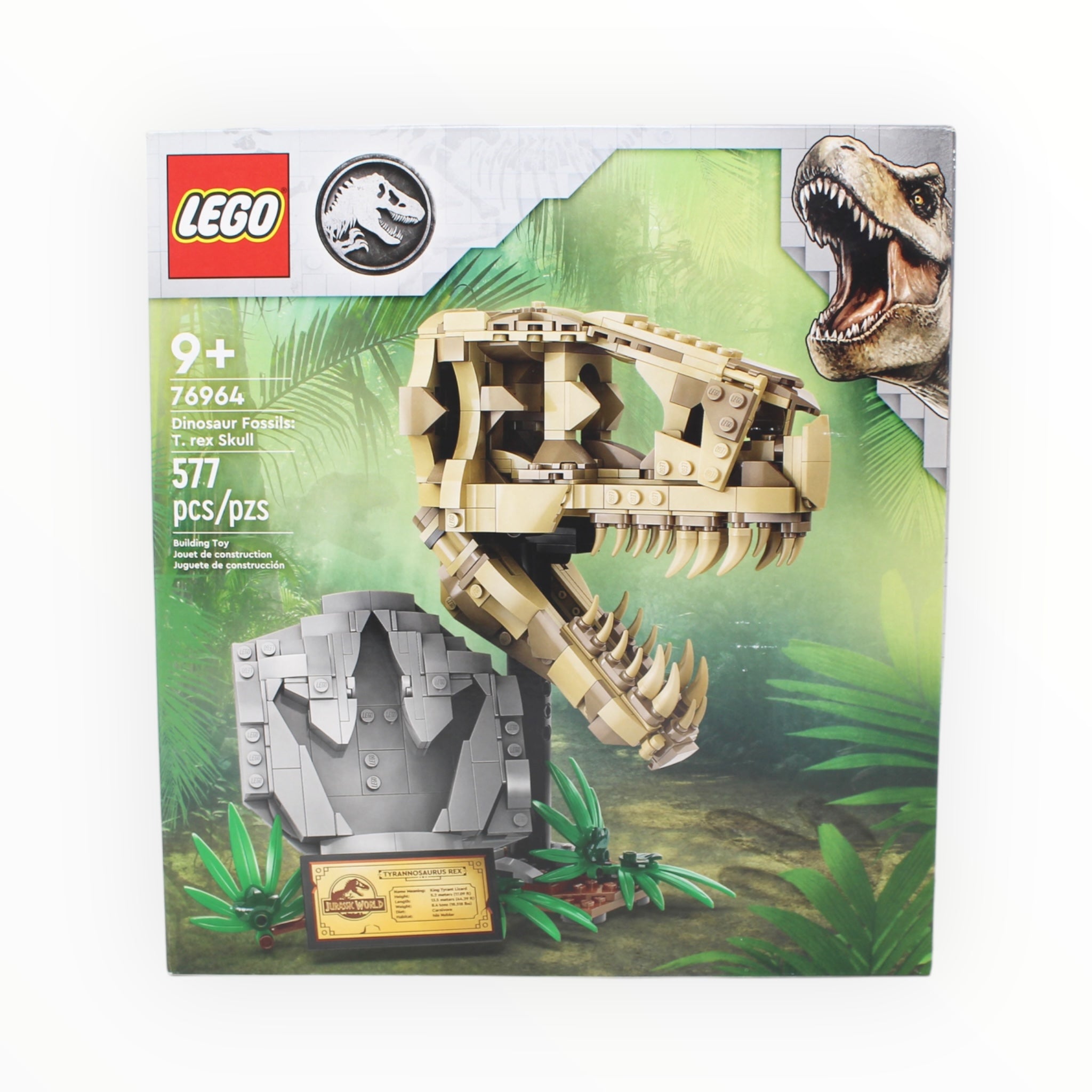 Certified Used Set 76964 Jurassic World Dinosaur Fossils: T. rex Skull