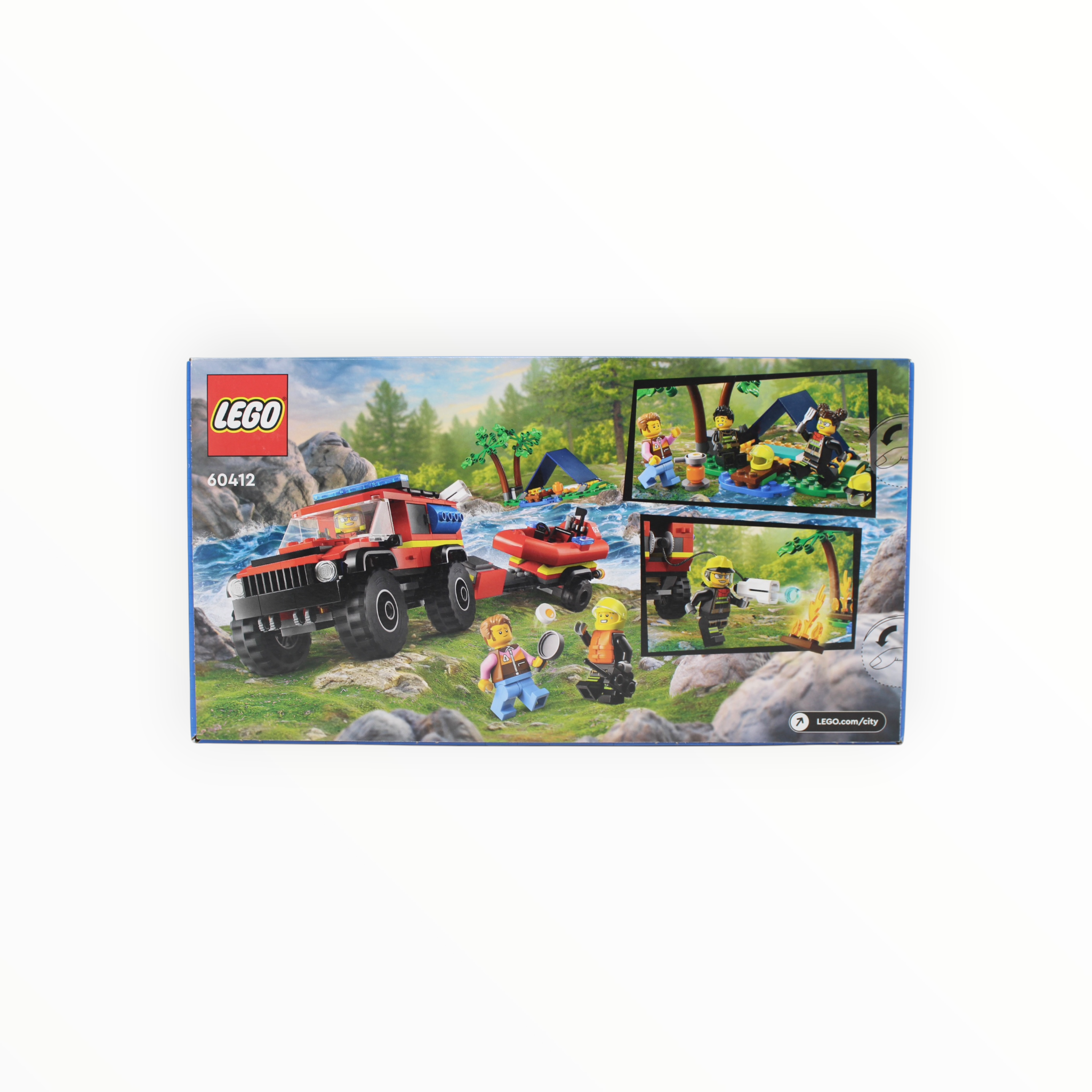 Retired Set 60412 City 4x4 Fire Truck with Rescue Boat
