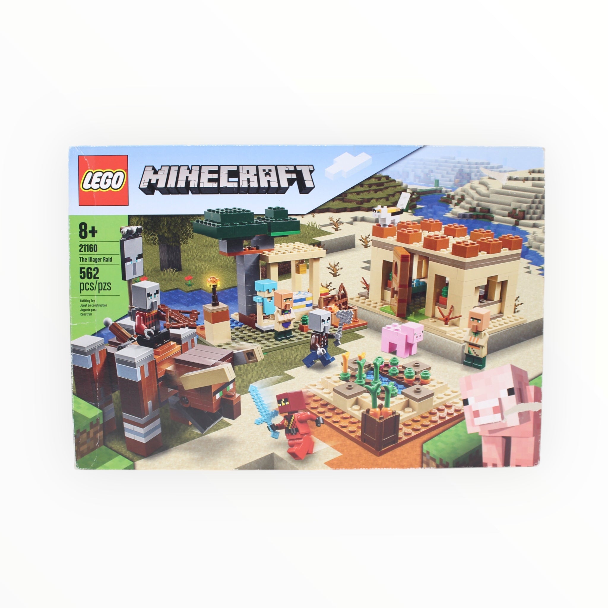 Retired Set 21160 Minecraft The Illager Raid (damaged box)
