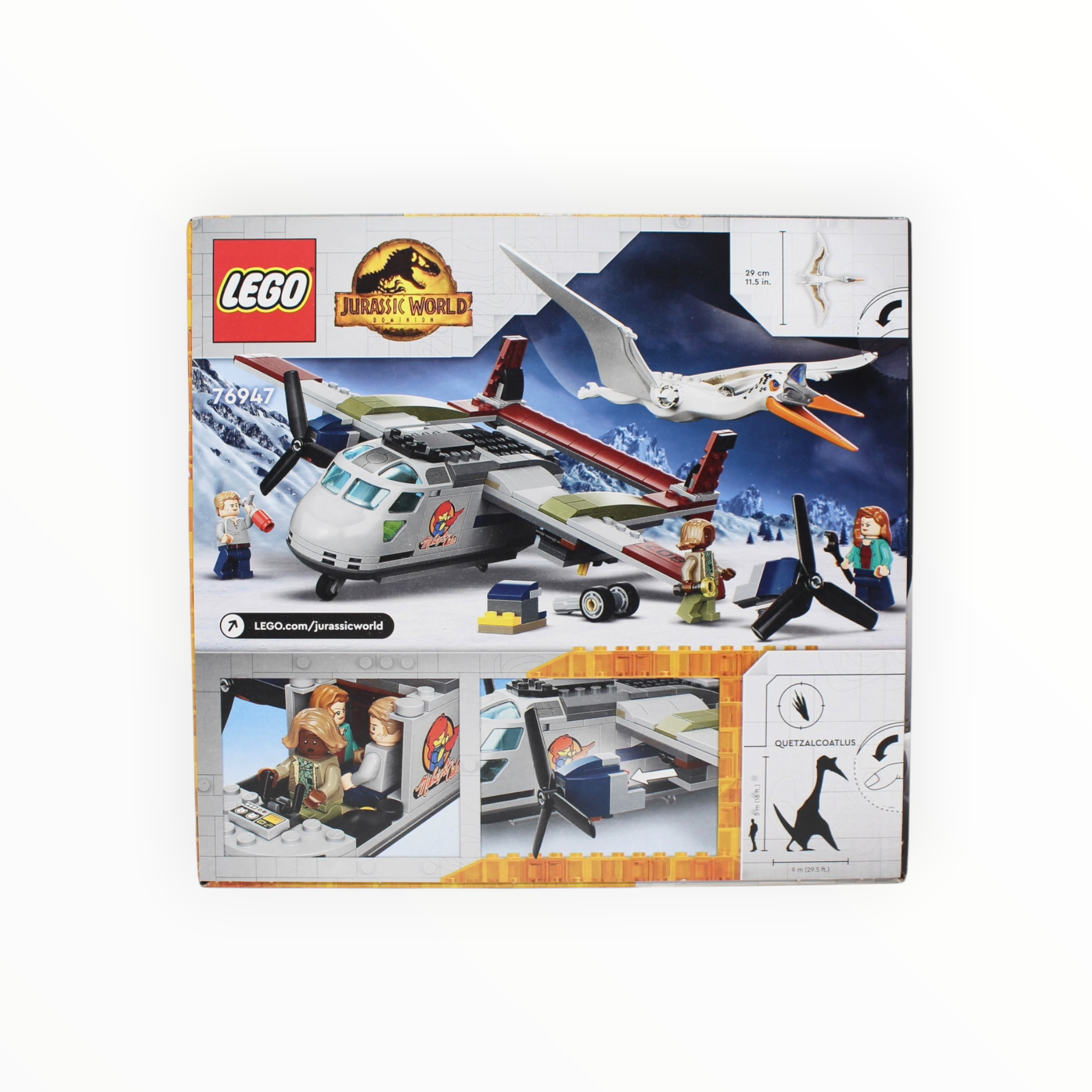 Retired Set 76947 Jurassic World Quetzalcoatlus Plane Ambush (slight box damage)